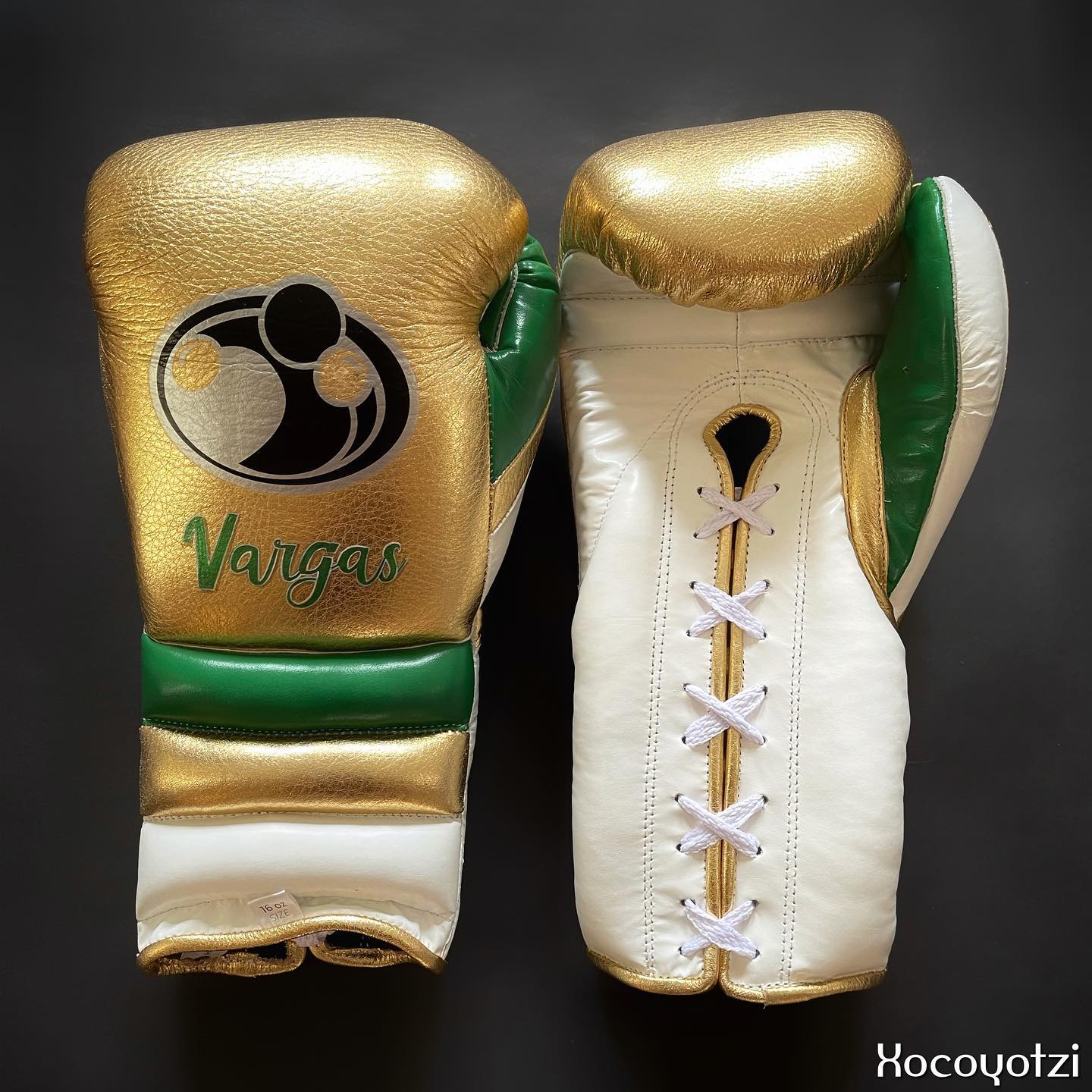 Boxing Gloves Set, Gold/Green Boxing set, Boxing Head Guard