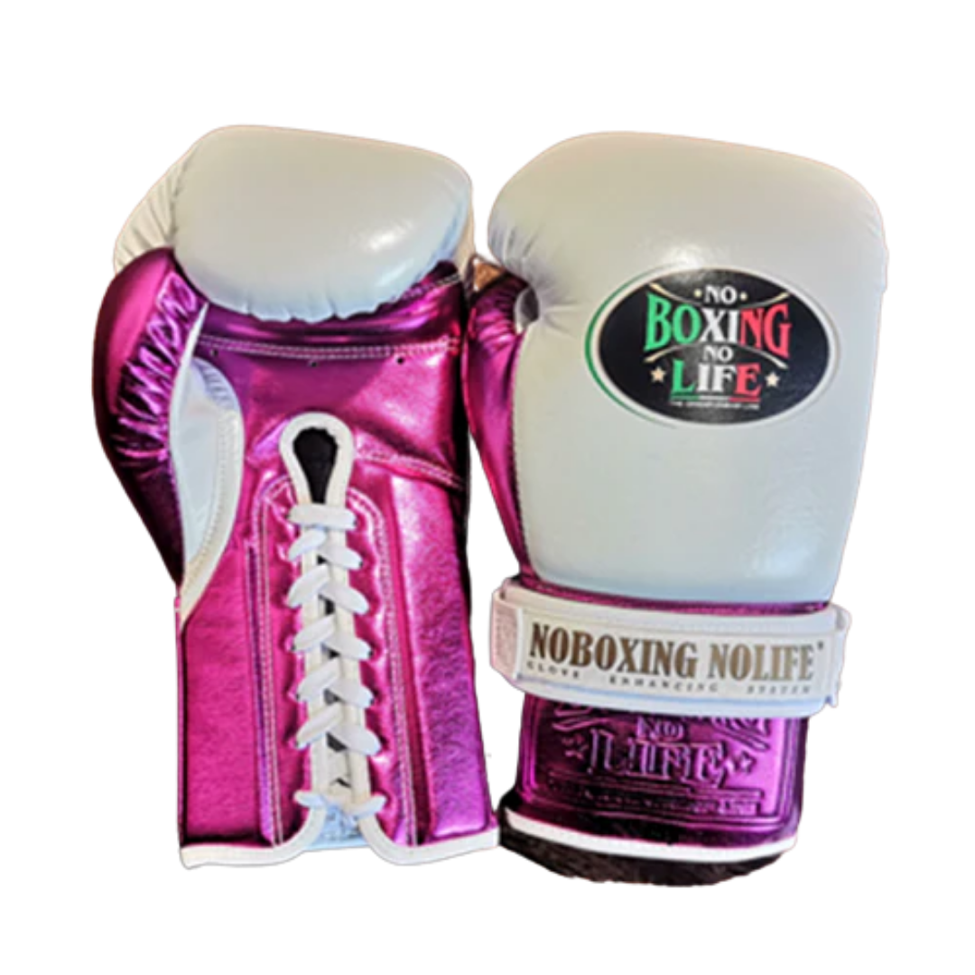 Customizable boxing glove, High Quality COPIES of Branded Gloves White/Pink