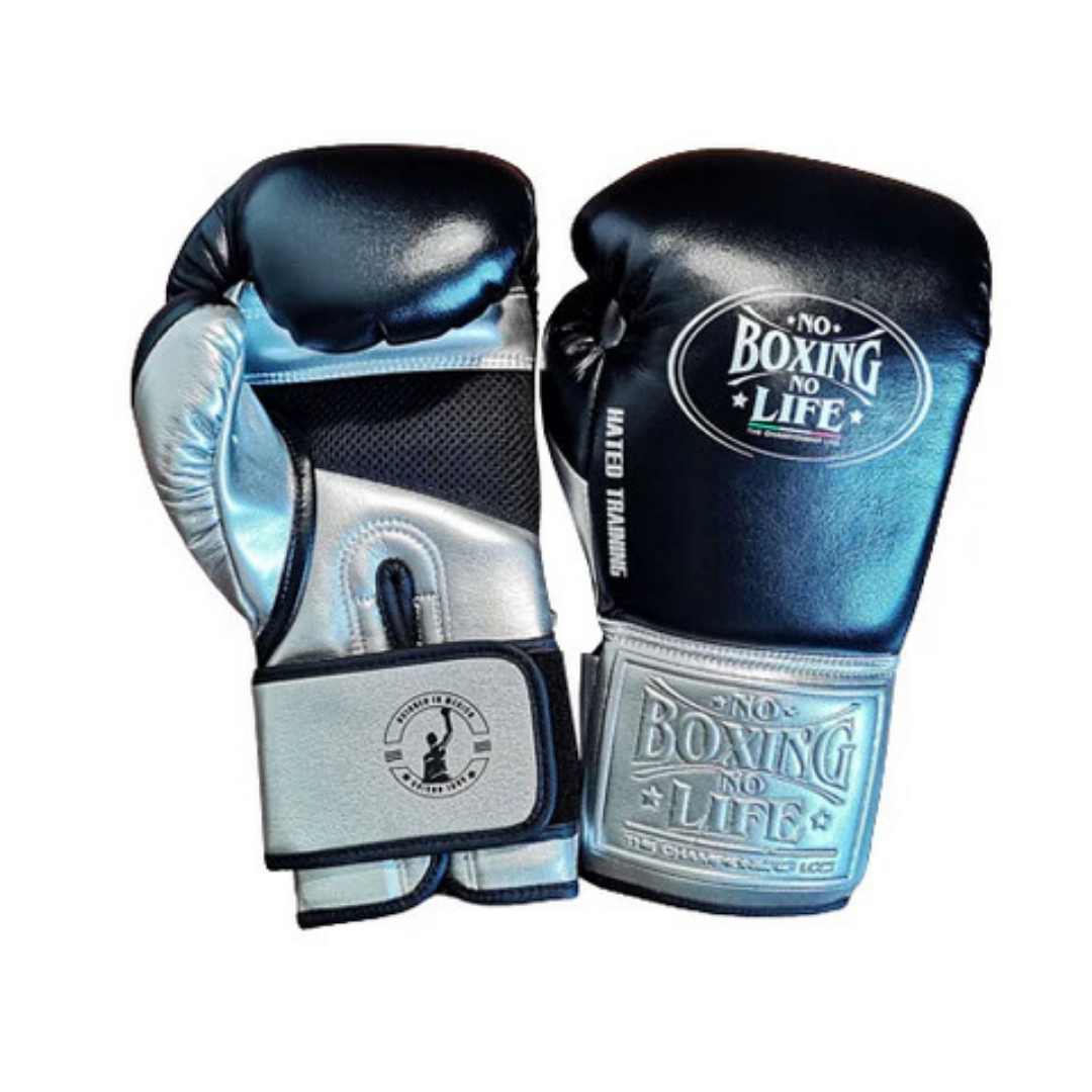 Customizable boxing glove, High Quality COPIES of Branded Gloves Black/Silver