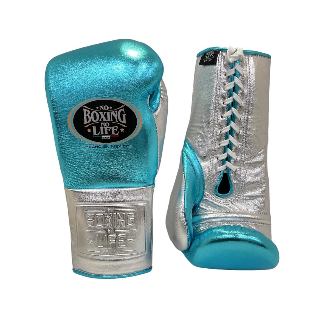 Customizable boxing glove, High Quality COPIES of Branded Gloves Blue/Silver