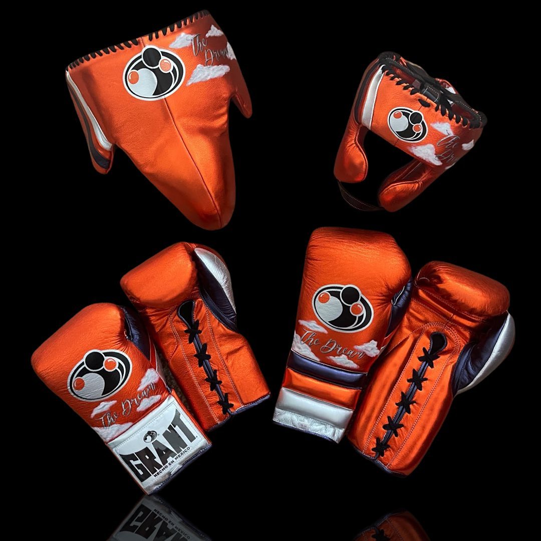 Boxing Gloves Set, Orange Boxing set, Boxing Head Guard