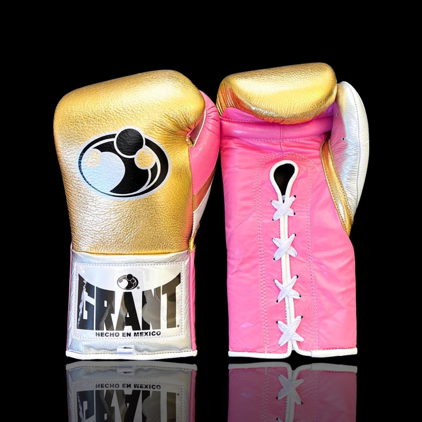 Customizable boxing glove, High Quality COPIES of Branded Gloves Gold/Pink