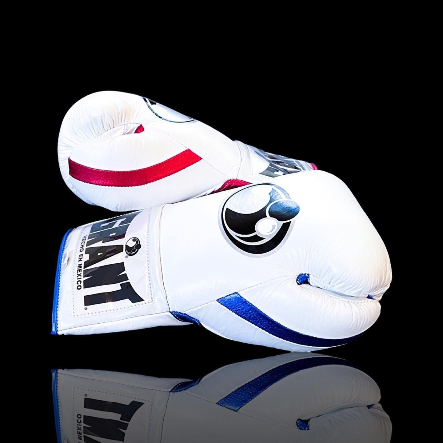 Customizable boxing glove, High Quality COPIES of Branded Gloves White/Blue