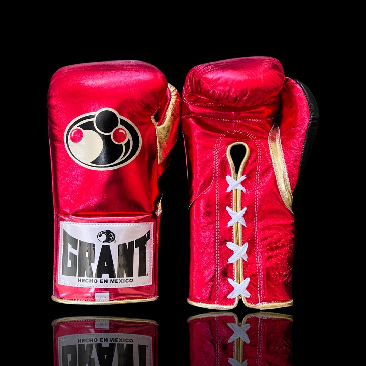 Customizable boxing glove, High Quality COPIES of Branded Gloves Red/Gold