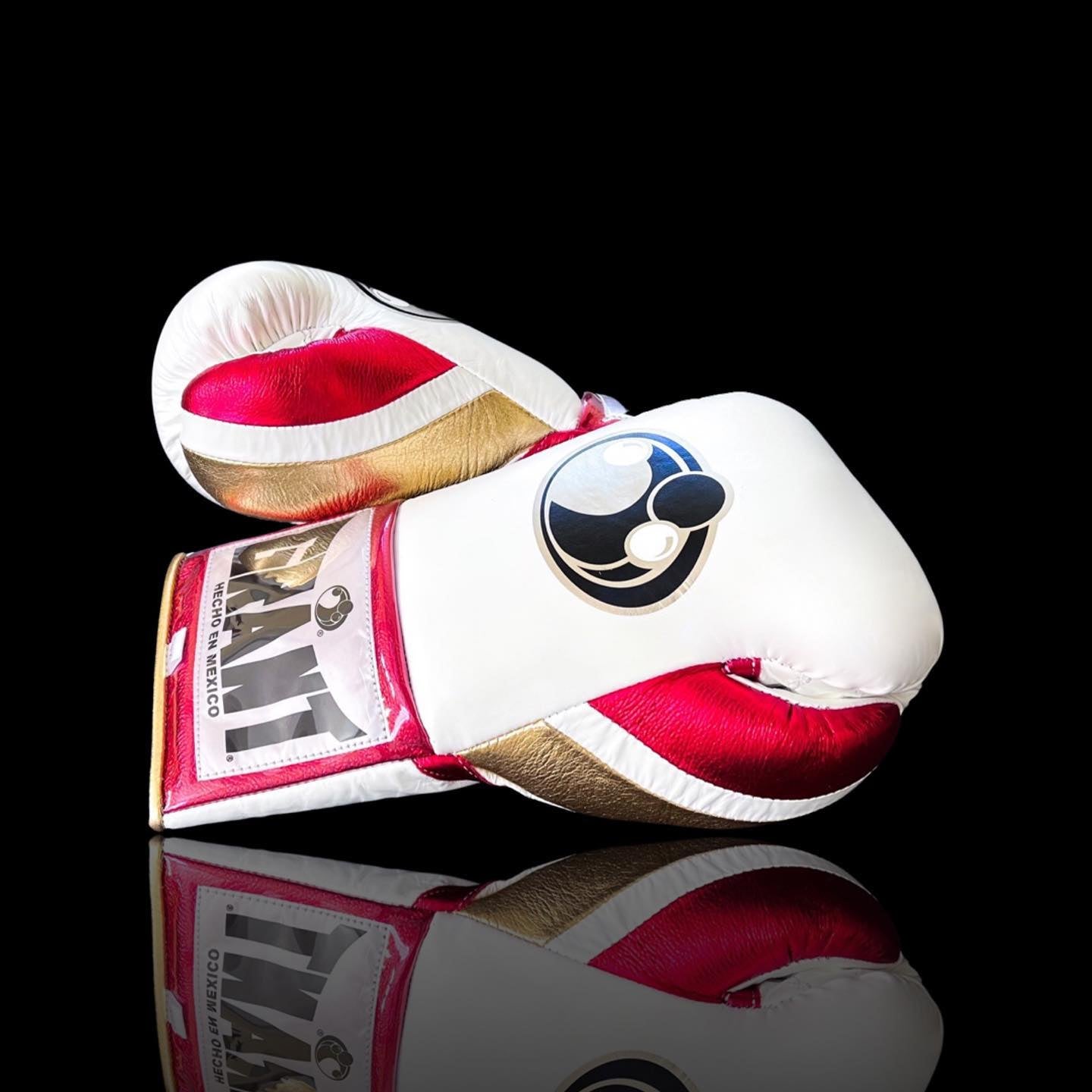 Customizable boxing glove, High Quality COPIES of Branded Gloves White/Red