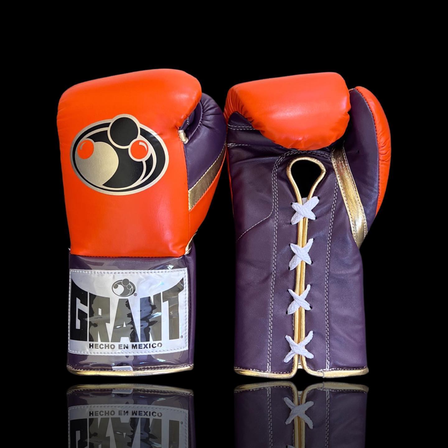 Customizable boxing glove, High Quality COPIES of Branded Gloves Orange/Purple