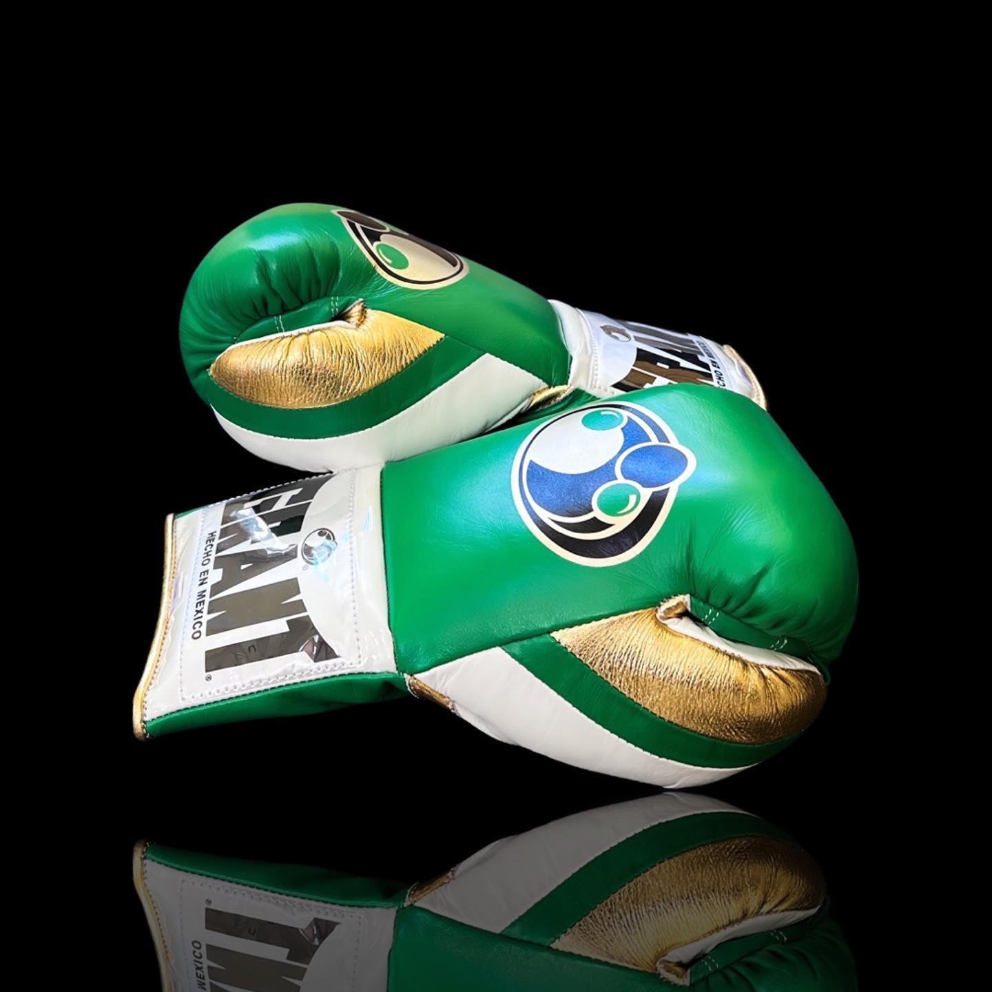 Customizable boxing glove, High Quality COPIES of Branded Gloves Green/Gold