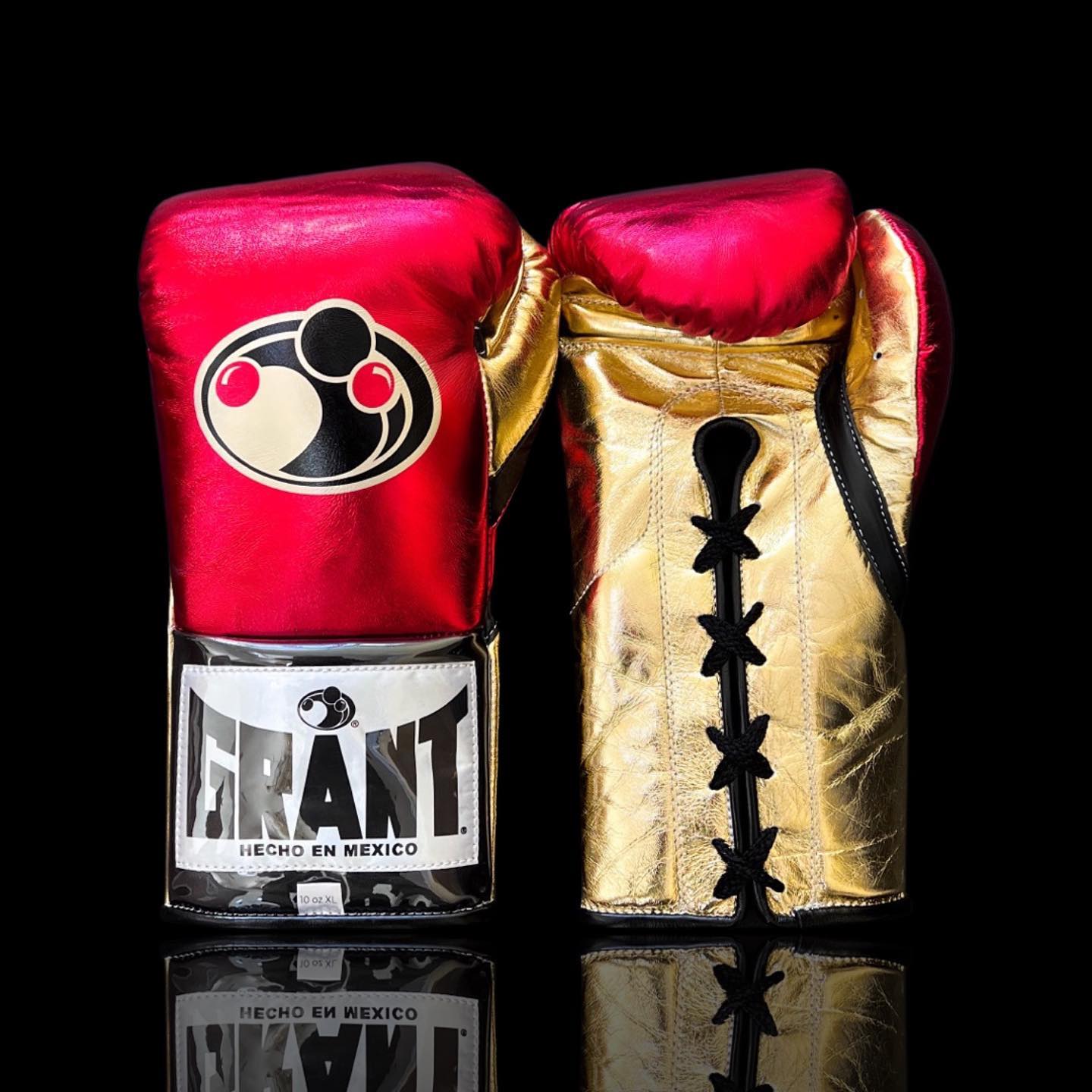 Customizable boxing glove, High Quality COPIES of Branded Gloves Red/Gold