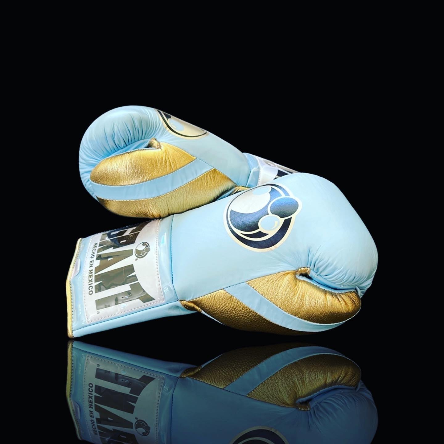 Customizable boxing glove, High Quality COPIES of Branded Gloves Blue/Gold