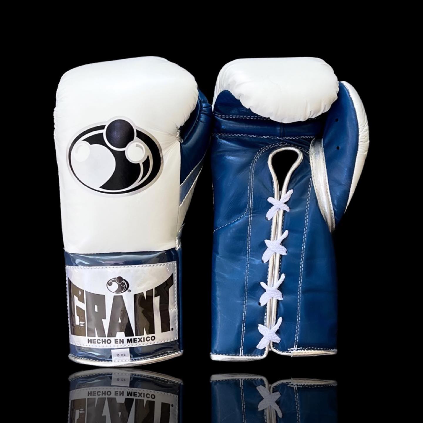 Customizable boxing glove, High Quality COPIES of Branded Gloves White/Blue