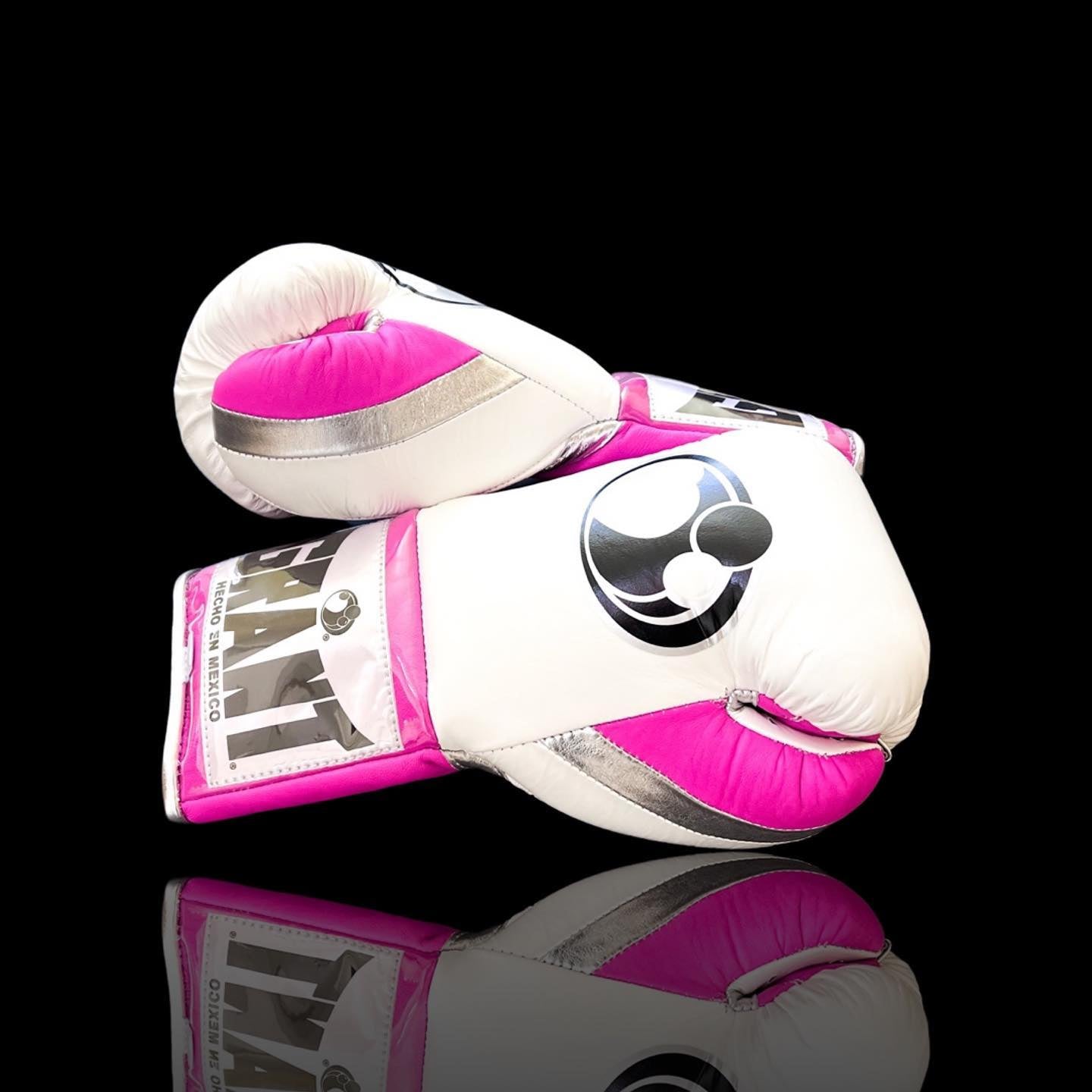Customizable boxing glove, High Quality COPIES of Branded Gloves White/Pink