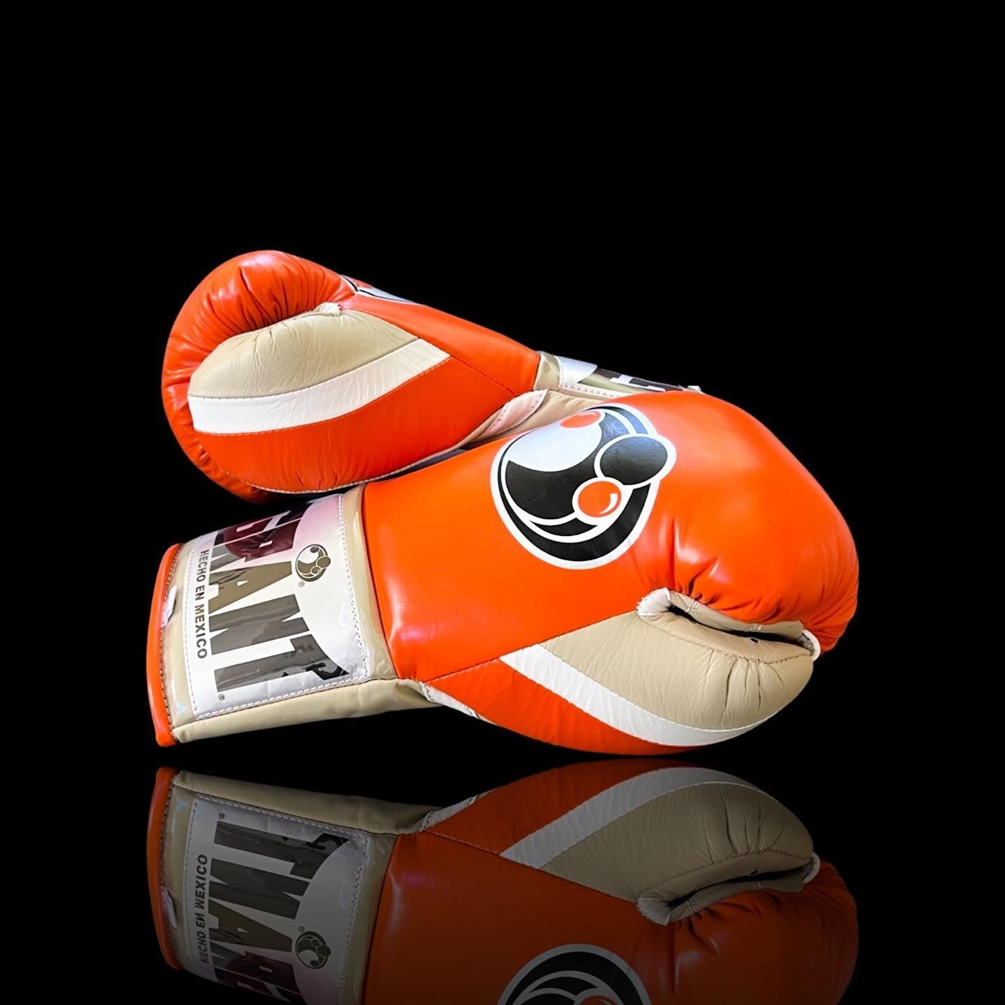 Customizable boxing glove, High Quality COPIES of Branded Gloves Orange/Skin