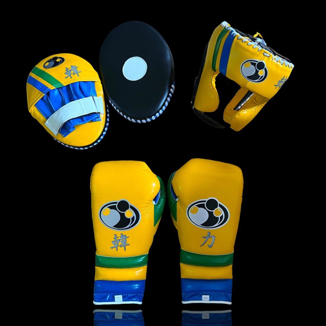 Boxing Gloves Set, Yellow Boxing set, Boxing Head Guard