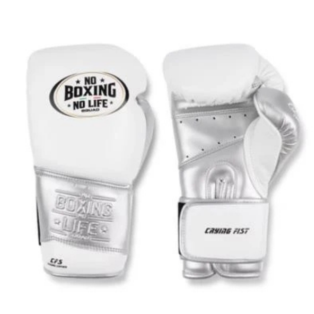 Customizable boxing glove, High Quality COPIES of Branded Gloves White/Silver