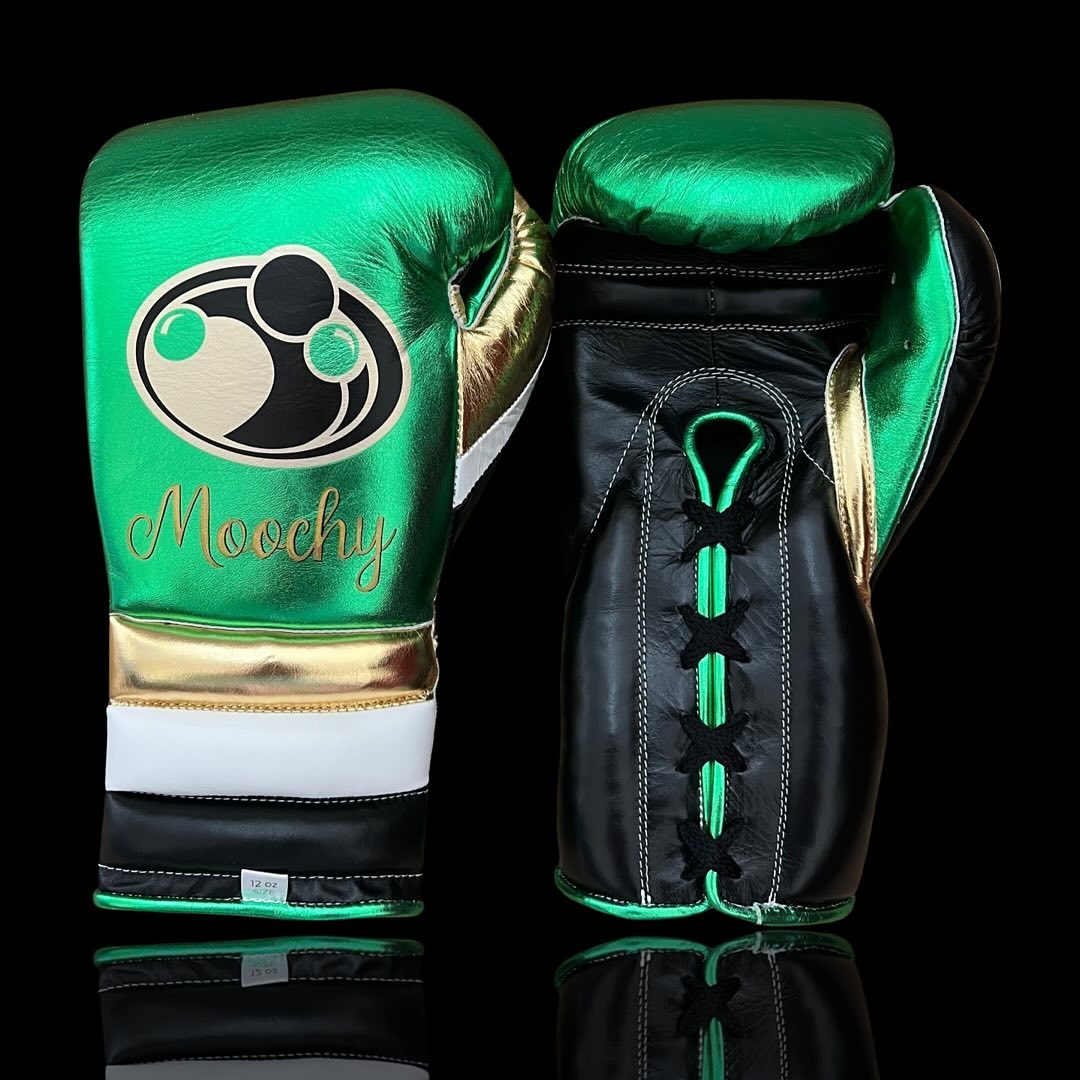 Boxing Gloves Set, Green/Gold Boxing set, Boxing Head Guard