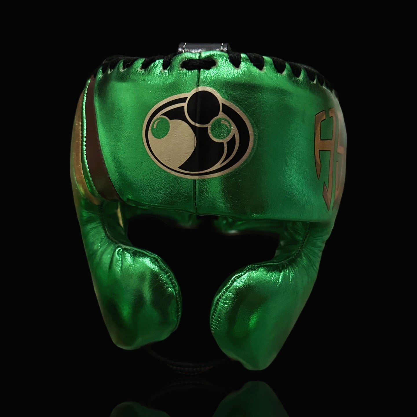 Boxing Gloves Set,  Green/Gold Boxing set, Boxing Head Guard