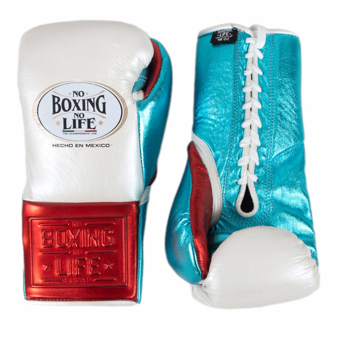 Customizable boxing glove, High Quality COPIES of Branded Gloves White/Blue