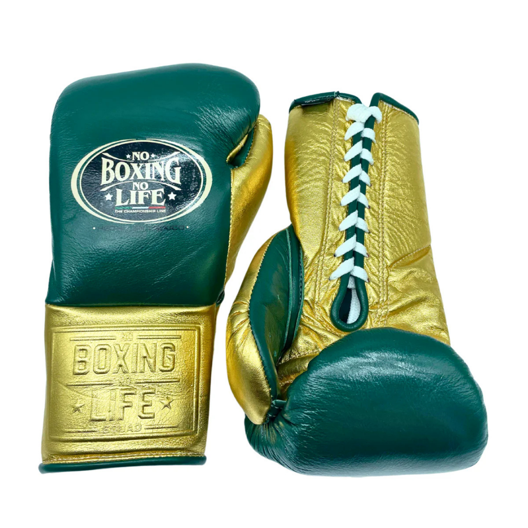 Customizable boxing glove, High Quality COPIES of Branded Gloves Green/Gold