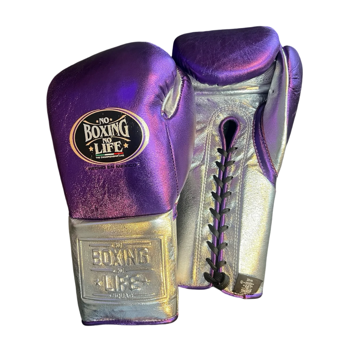 Customizable boxing glove, High Quality COPIES of Branded Gloves Purple/Silver