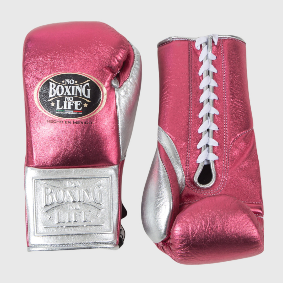 Customizable boxing glove, High Quality COPIES of Branded Gloves Pink/Silver