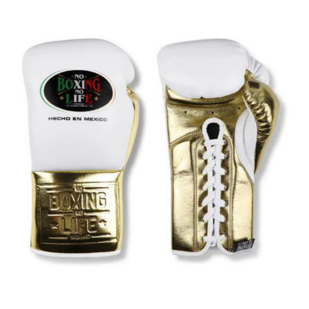 Customizable boxing glove, High Quality COPIES of Branded Gloves White/Gold