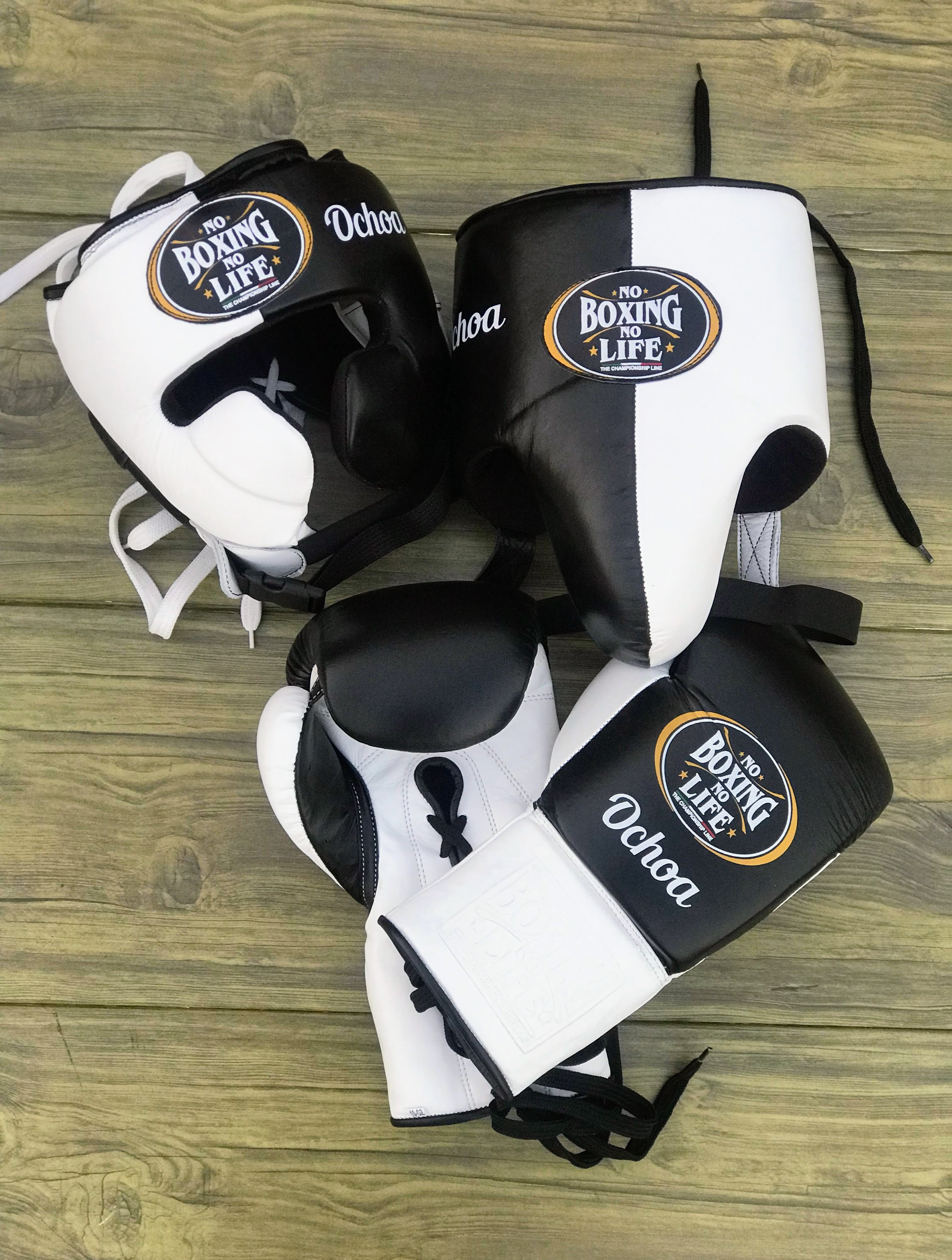 No Boxing No Life set, NBNL Black/White Boxing set, No Boxing No Life Head Guard