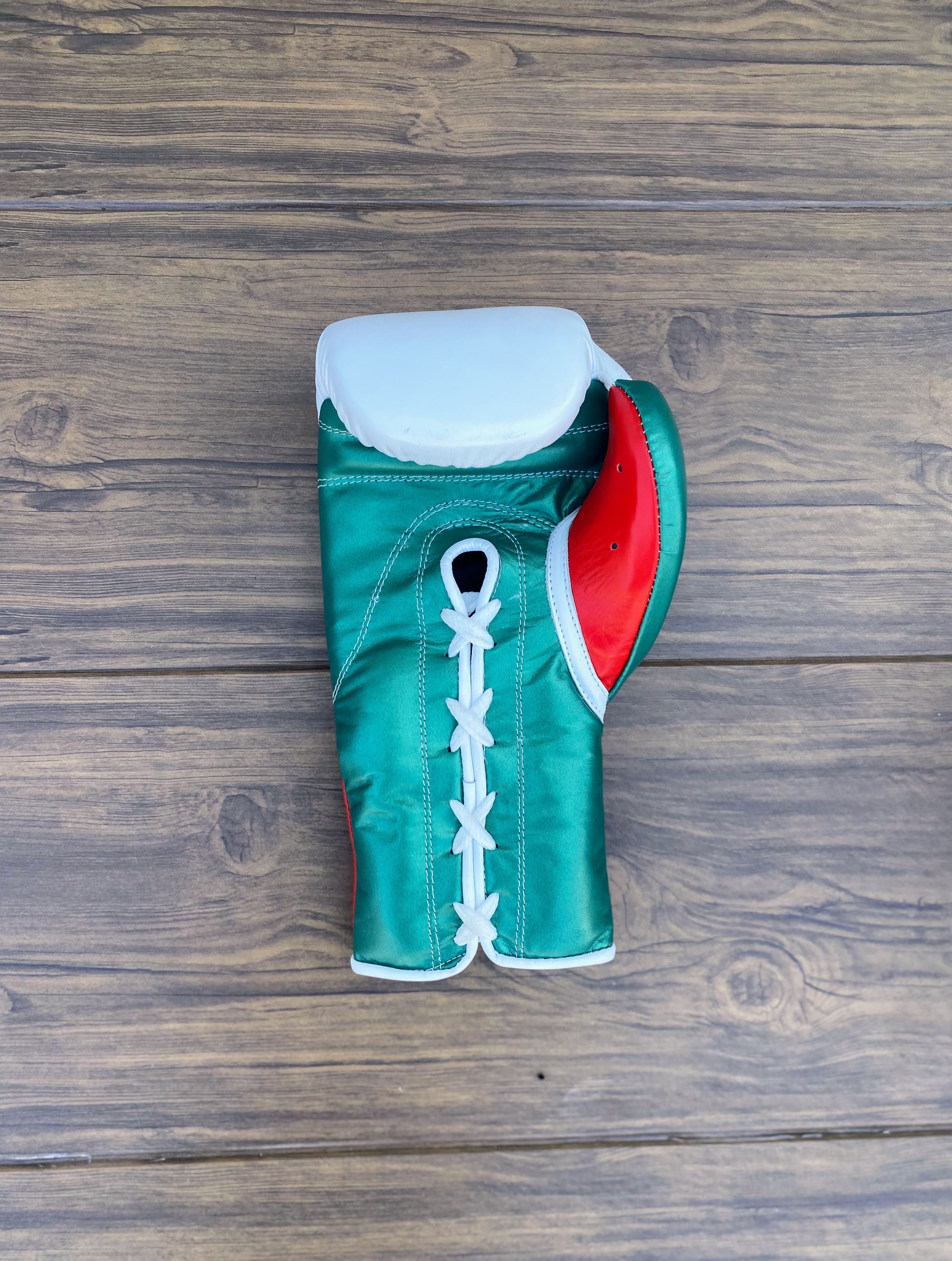 Customizable boxing glove, High Quality COPIES of Branded Gloves White/Green