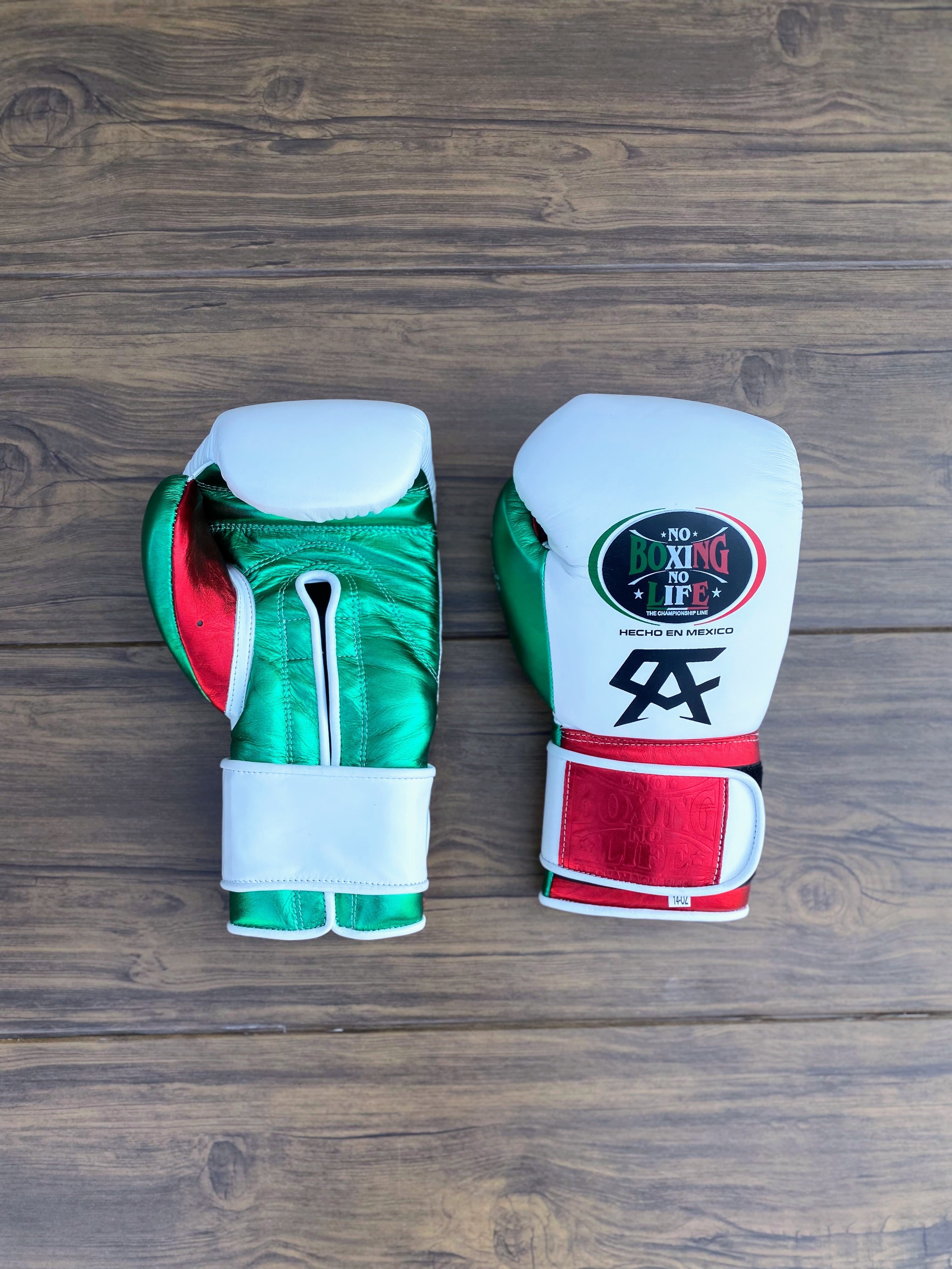 Customizable boxing glove, High Quality COPIES of Branded Gloves White/Green