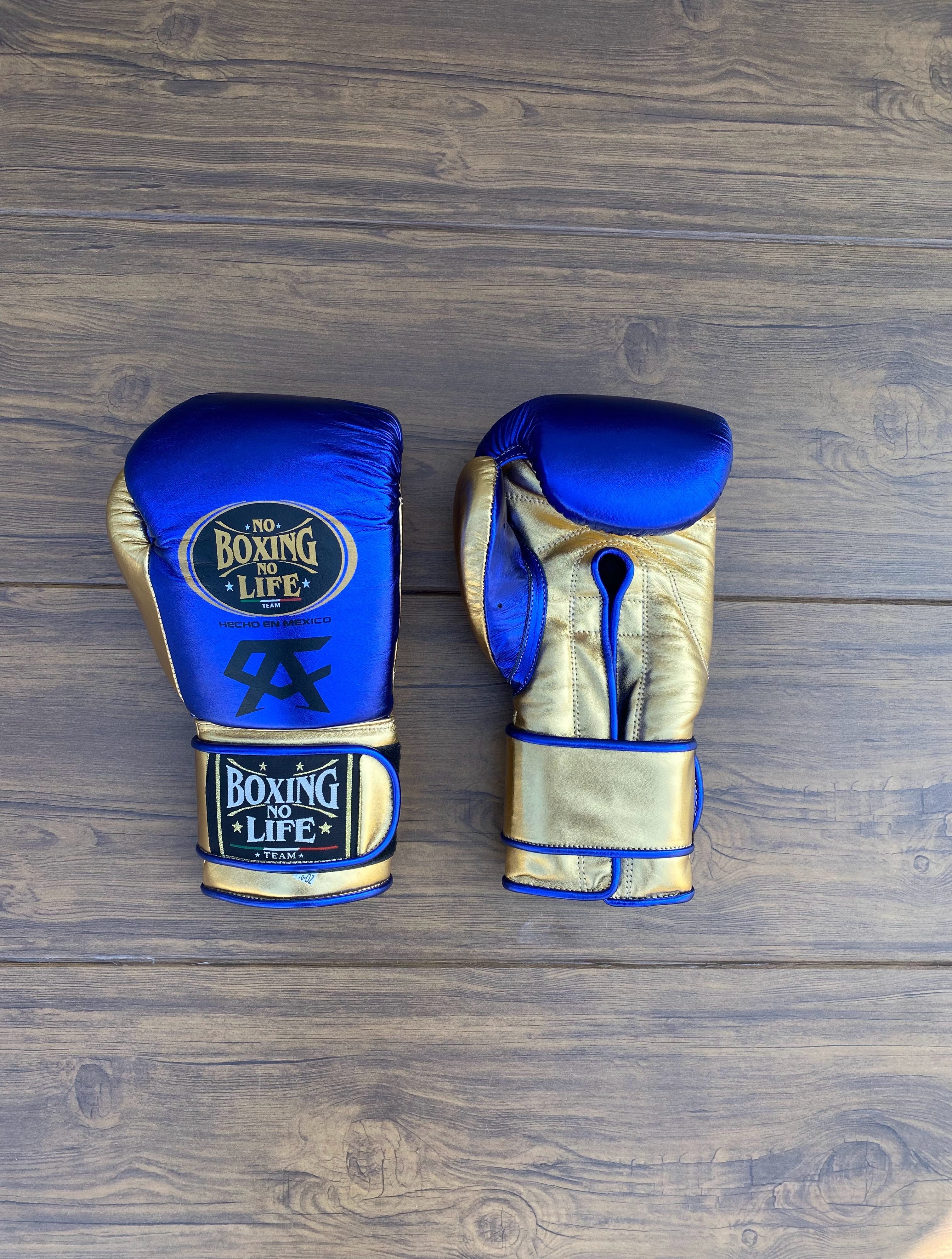 Customizable boxing glove, High Quality COPIES of Branded Gloves Blue/Gold