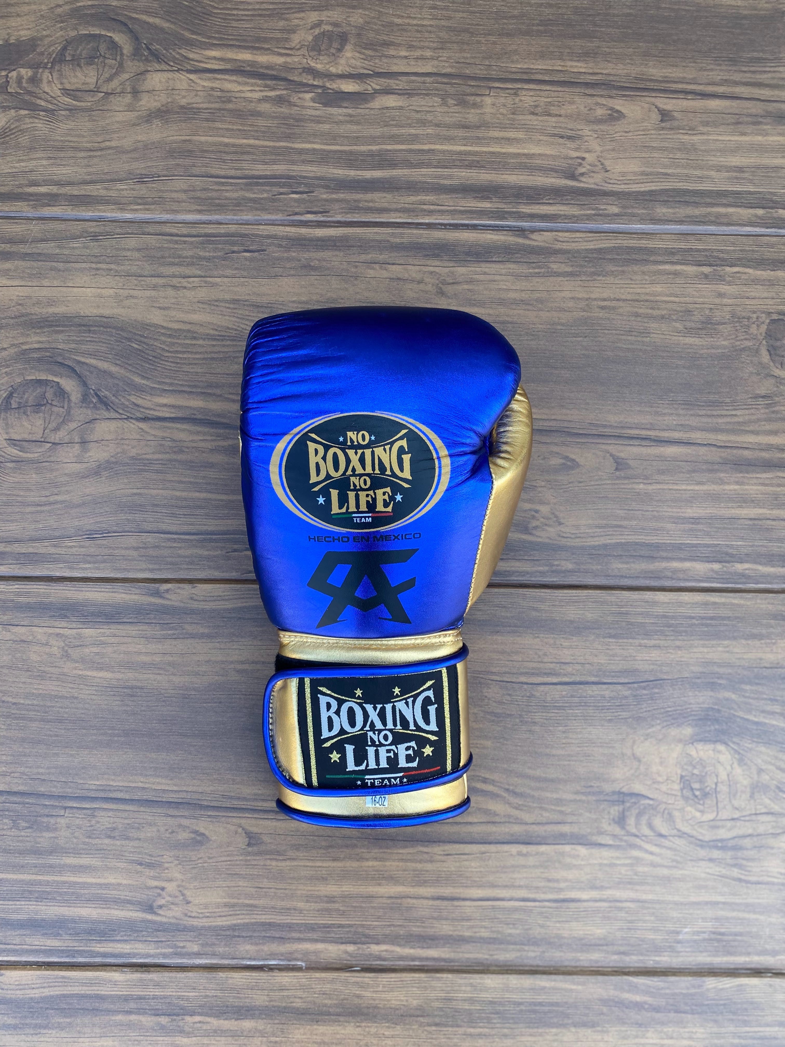 Customizable boxing glove, High Quality COPIES of Branded Gloves Blue/Gold