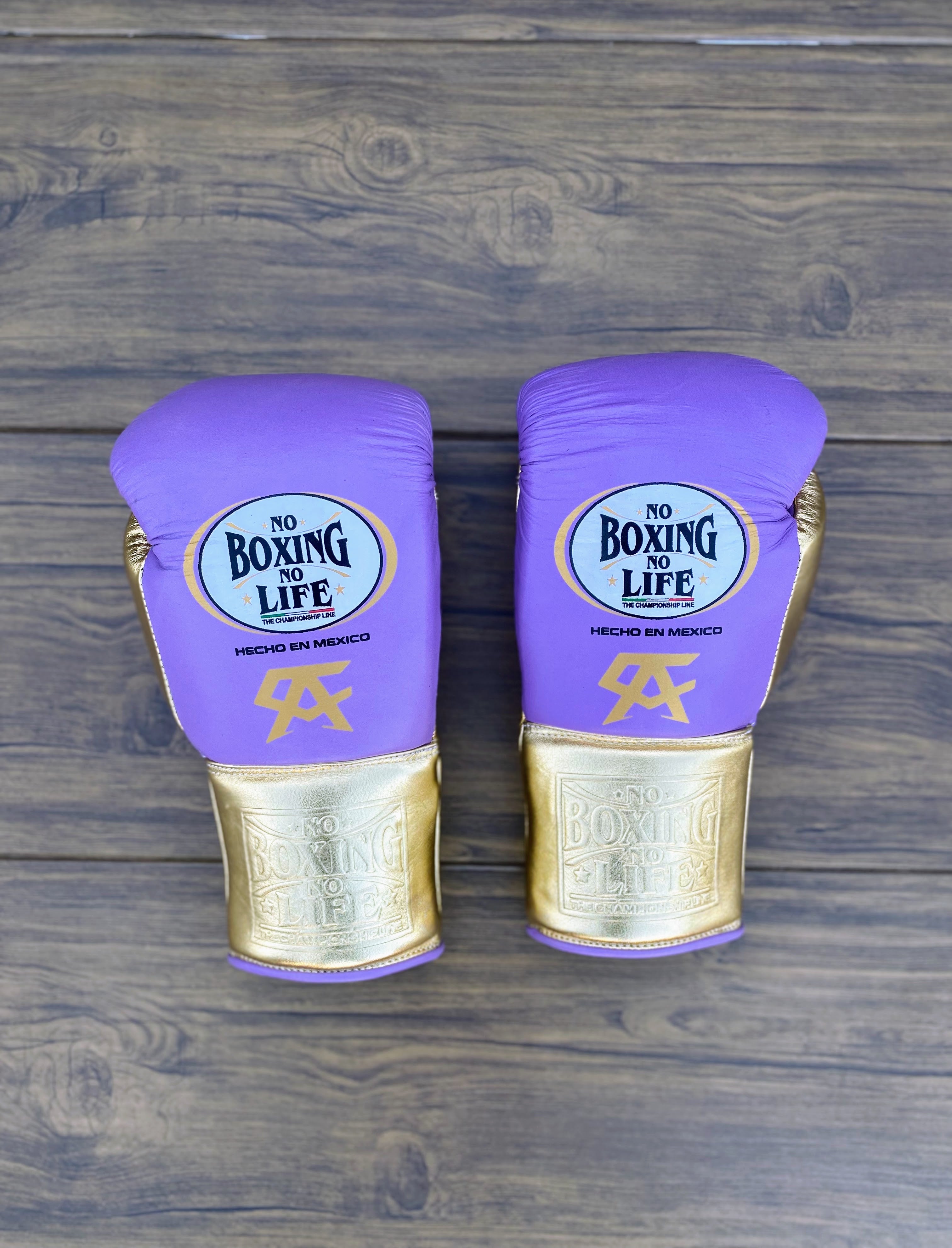 Customizable boxing glove, High Quality COPIES of Branded Gloves Purple/Gold