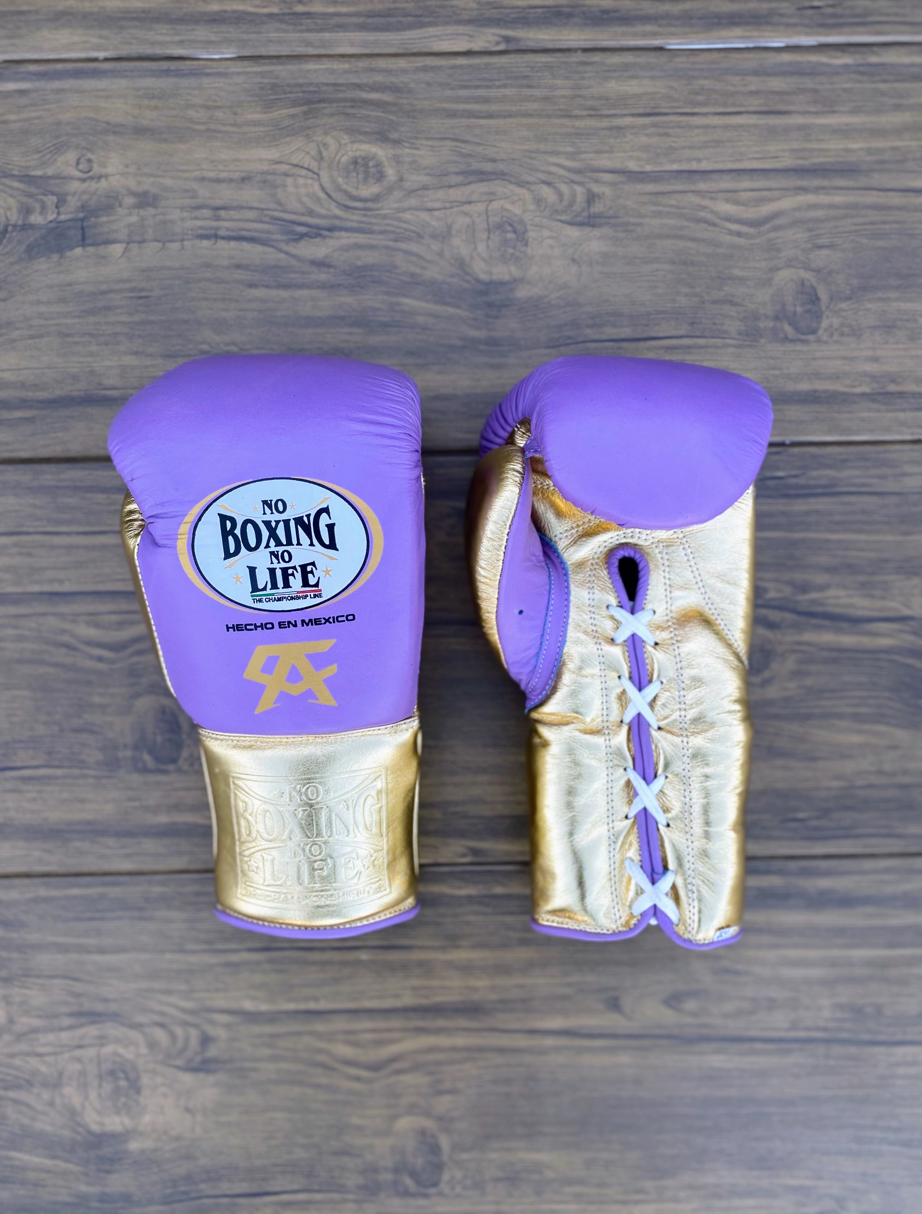 Customizable boxing glove, High Quality COPIES of Branded Gloves Purple/Gold