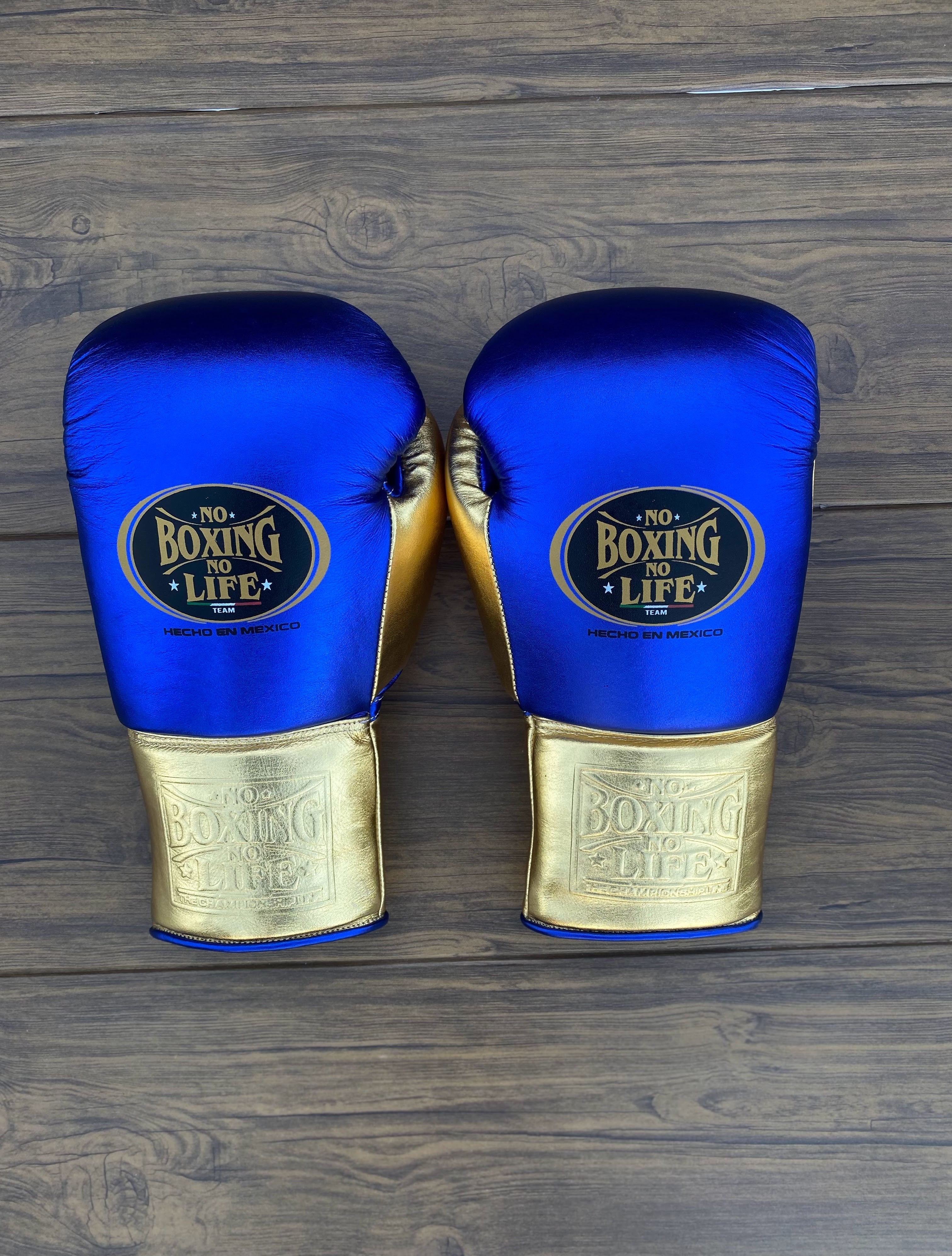 Customizable boxing glove, High Quality COPIES of Branded Gloves Blue/Gold