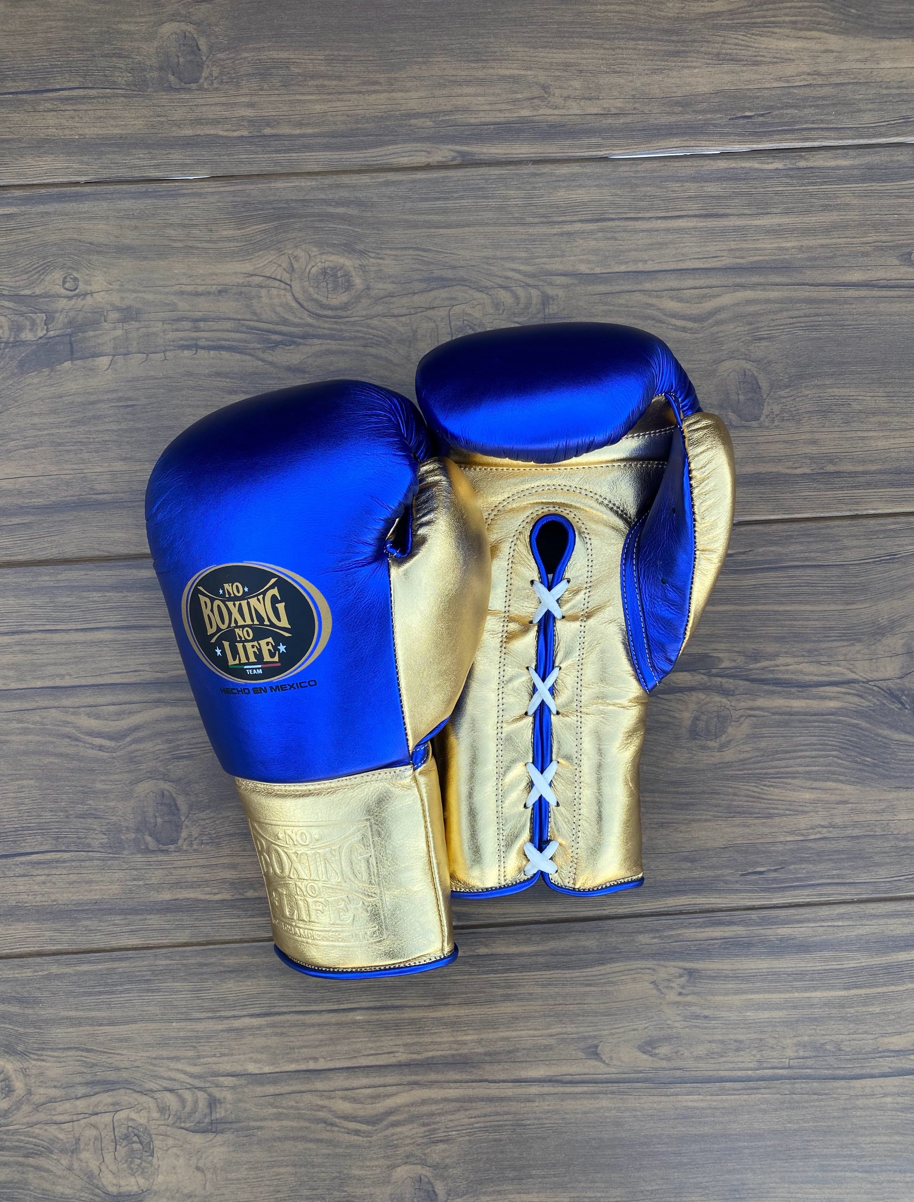 Customizable boxing glove, High Quality COPIES of Branded Gloves Blue/Gold