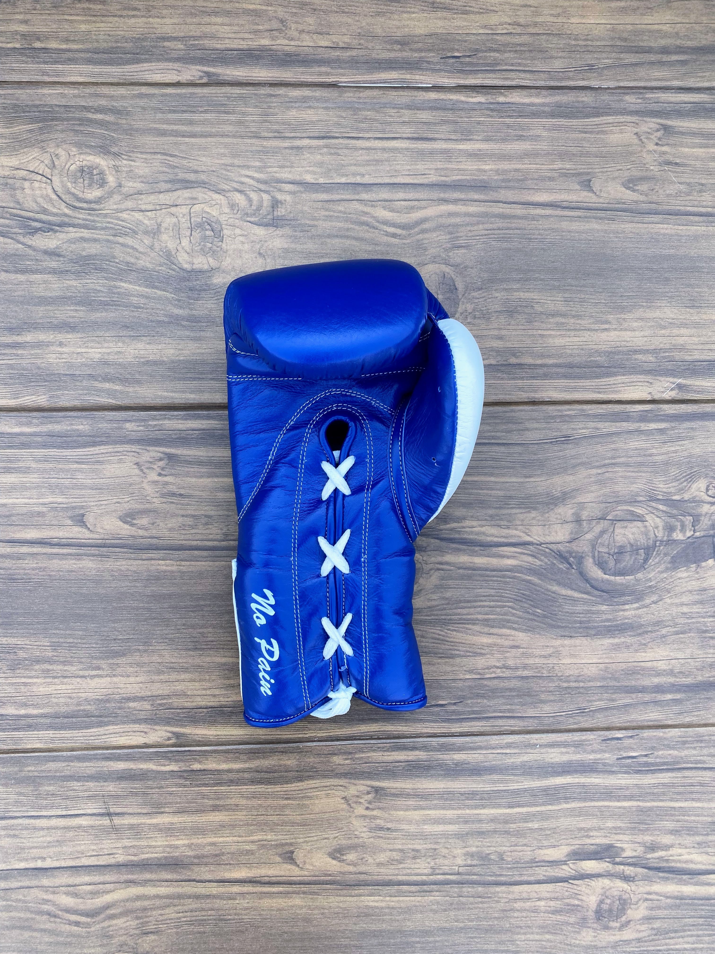 Customizable boxing glove, High Quality COPIES of Branded Gloves Blue/White