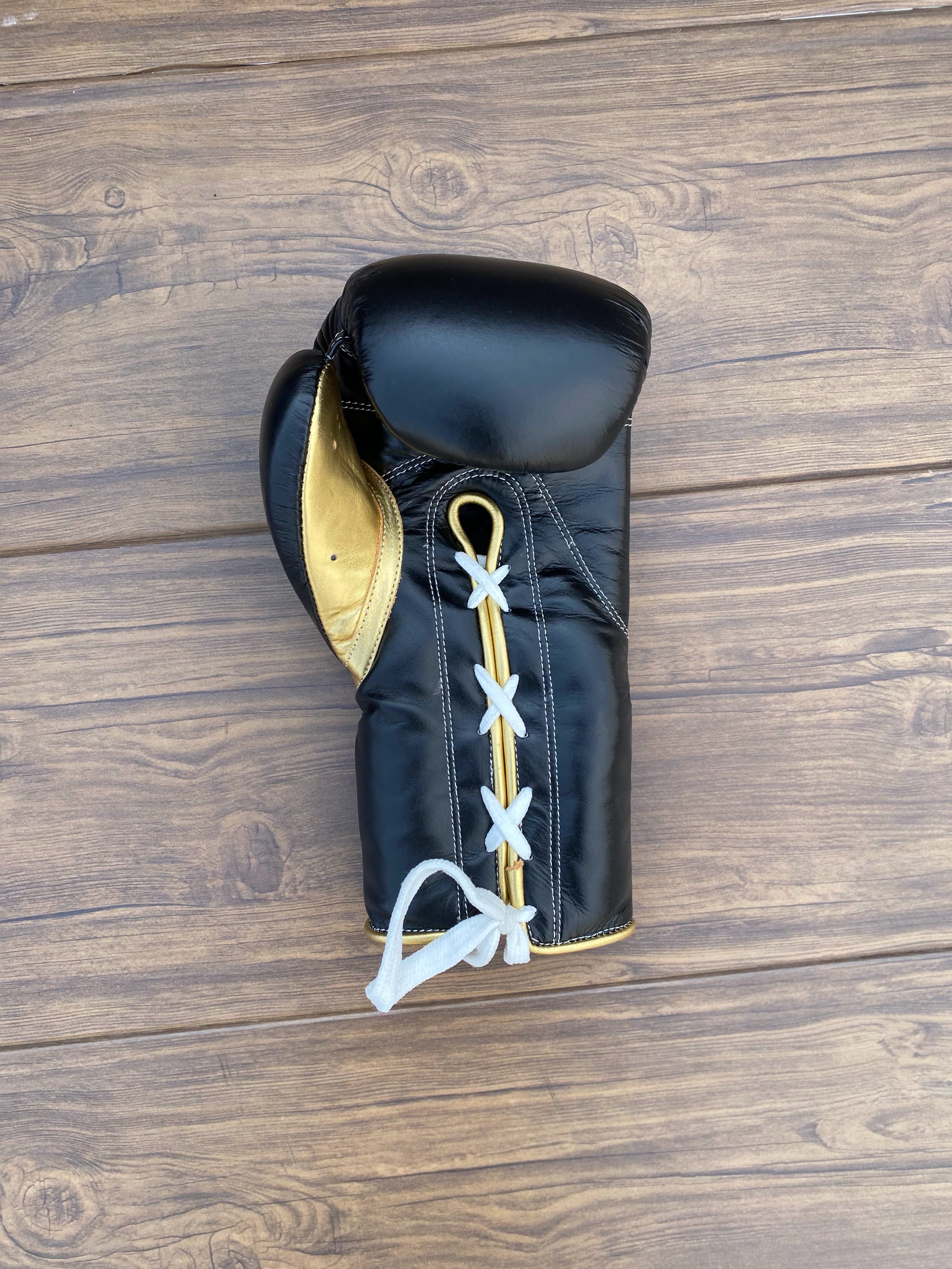 Customizable boxing glove, High Quality COPIES of Branded Gloves Black/Gold