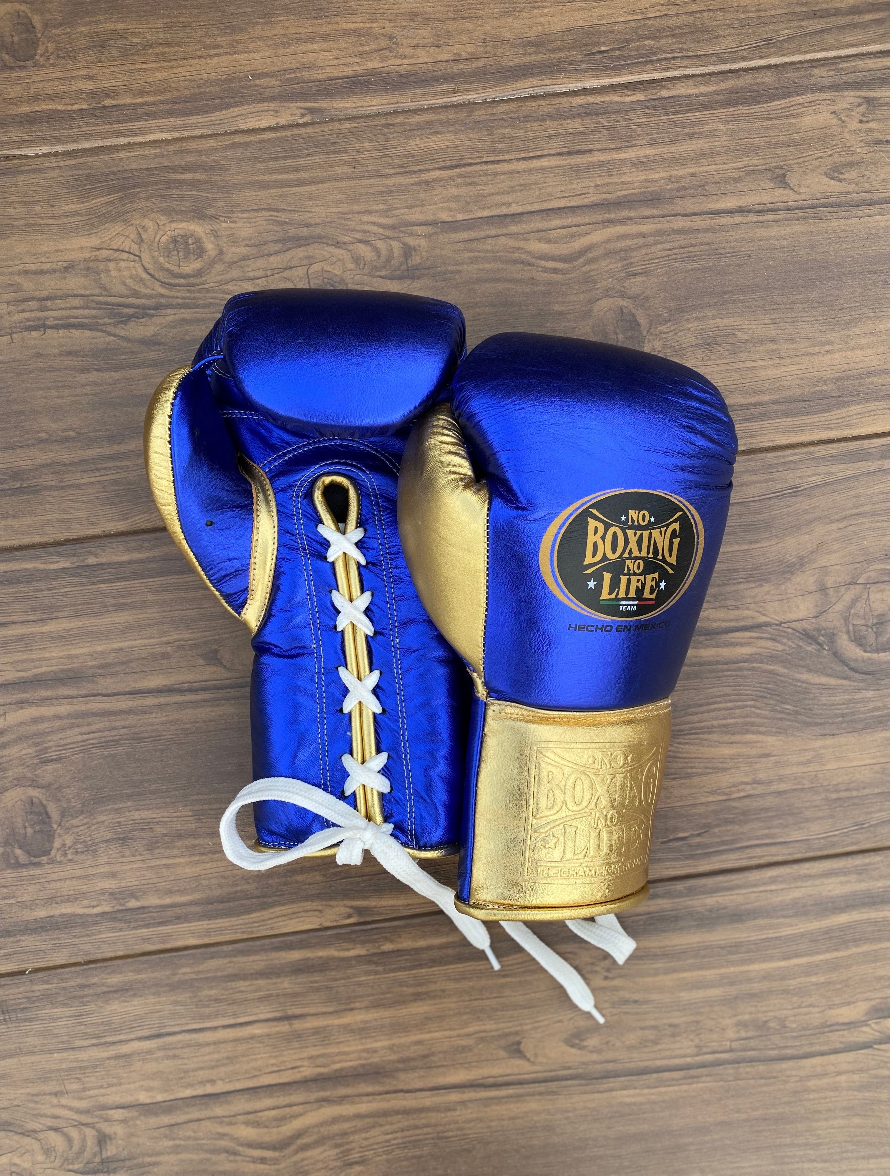Customizable boxing glove, High Quality COPIES of Branded Gloves Blue/Gold
