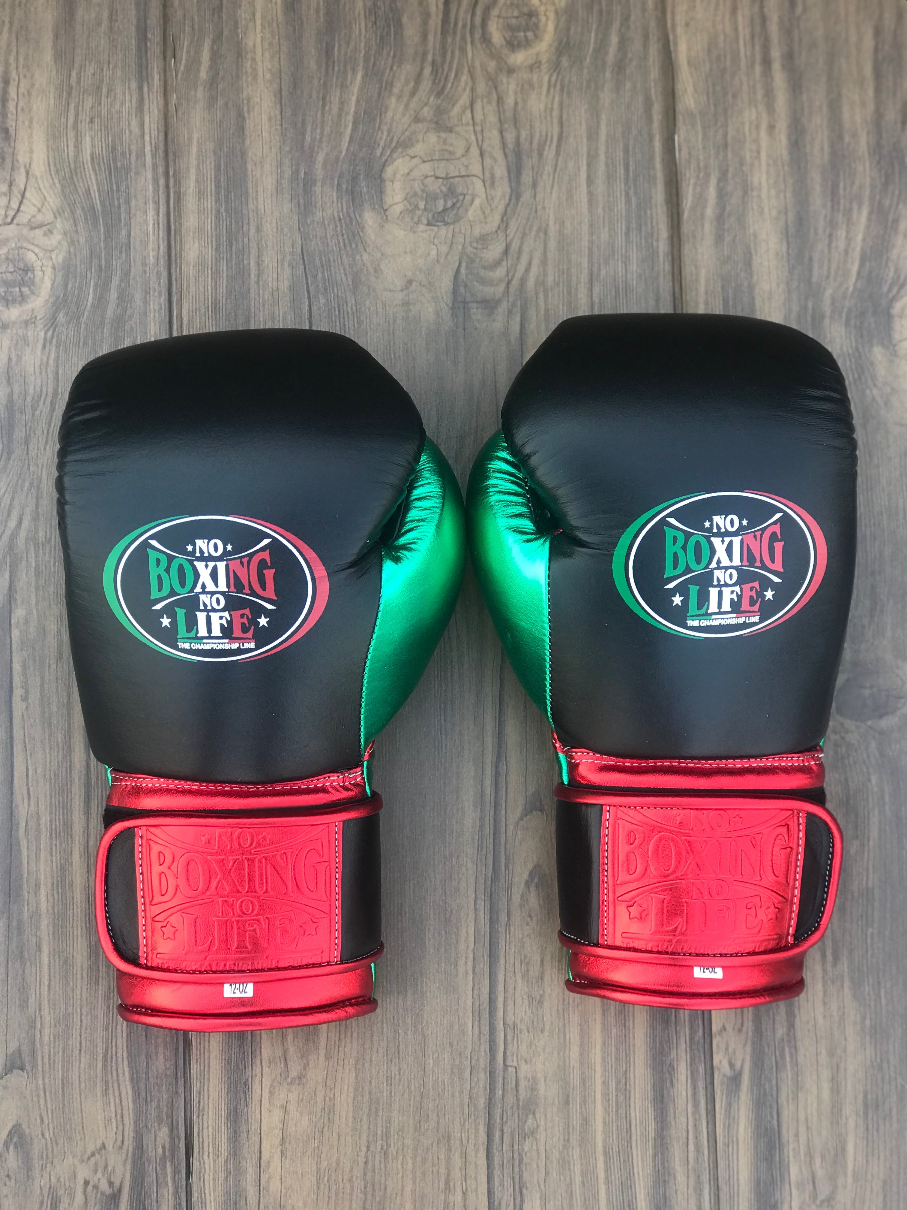 Customizable boxing glove, High Quality COPIES of Branded Gloves Black/Green