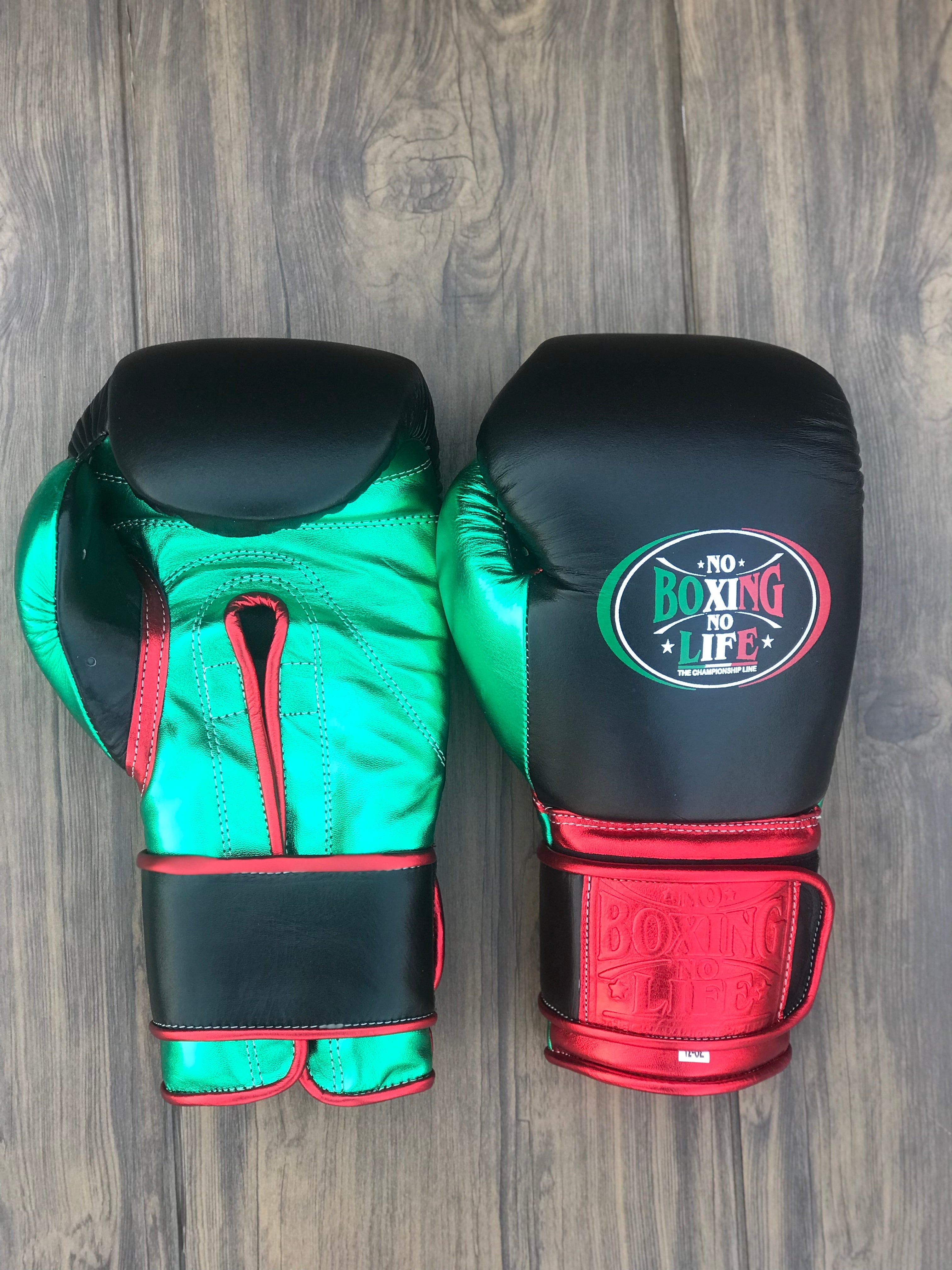 Customizable boxing glove, High Quality COPIES of Branded Gloves Black/Green