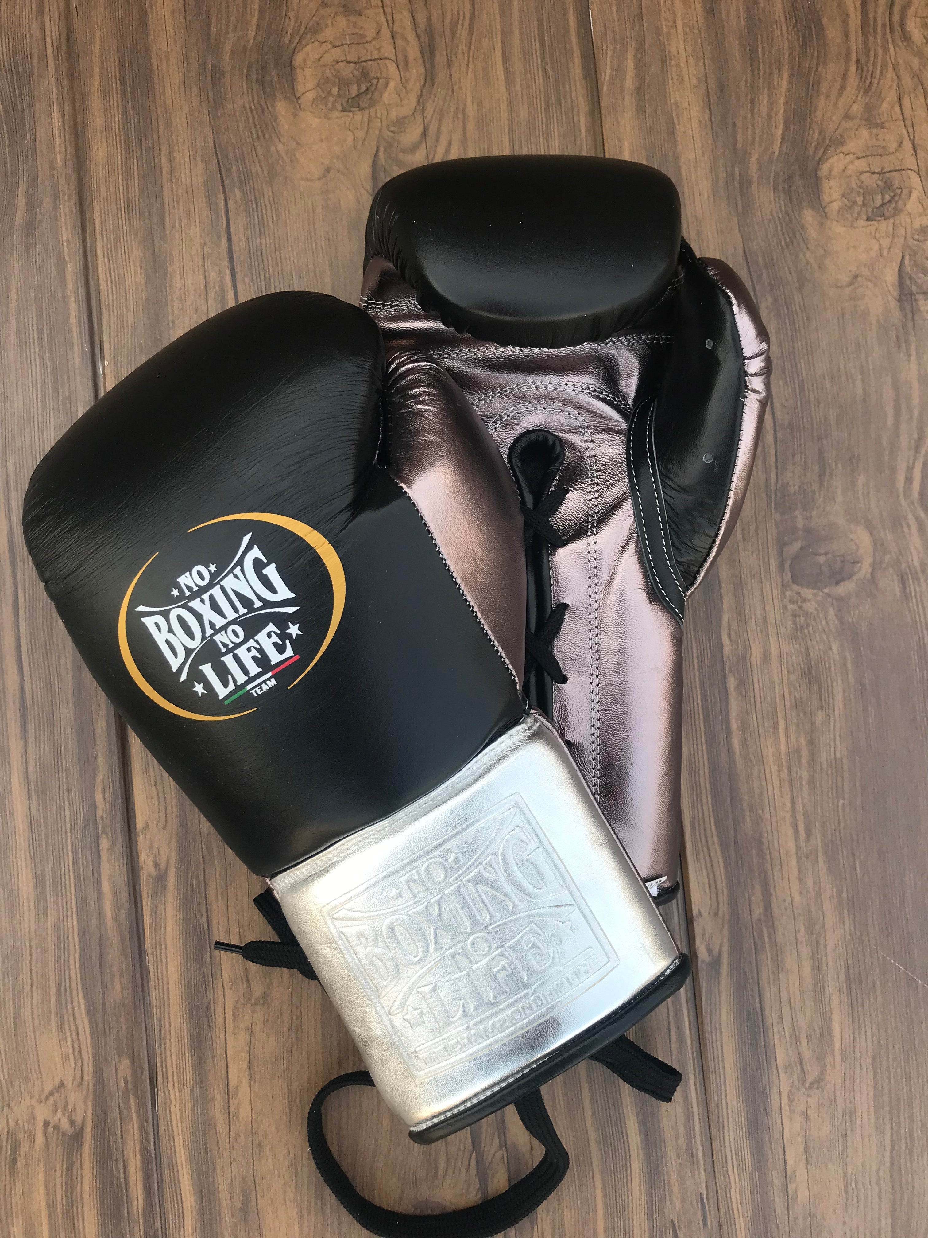 Customizable boxing glove, High Quality COPIES of Branded Gloves Black/Silver