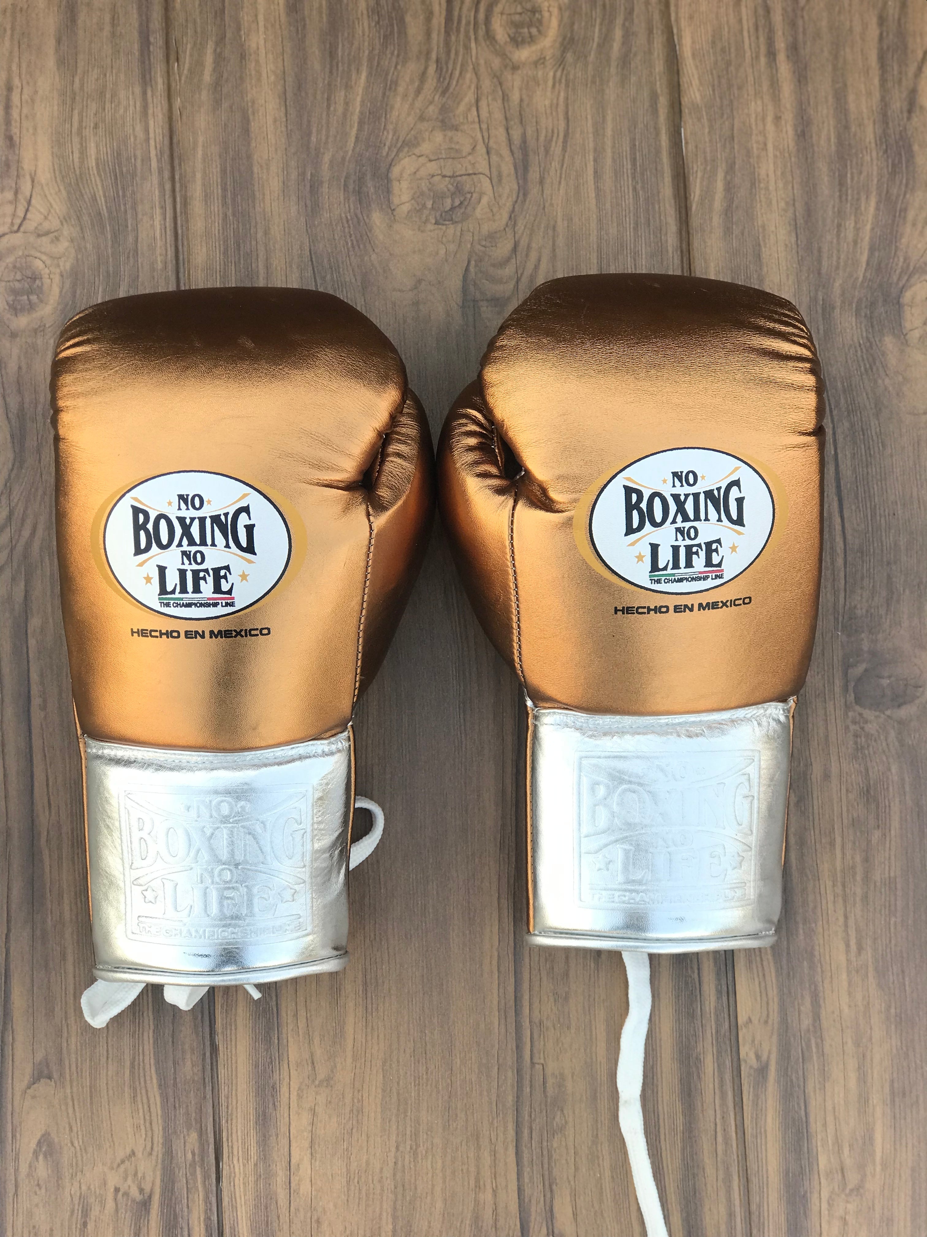 Customizable boxing glove, High Quality COPIES of Branded Gloves Copper/Silver