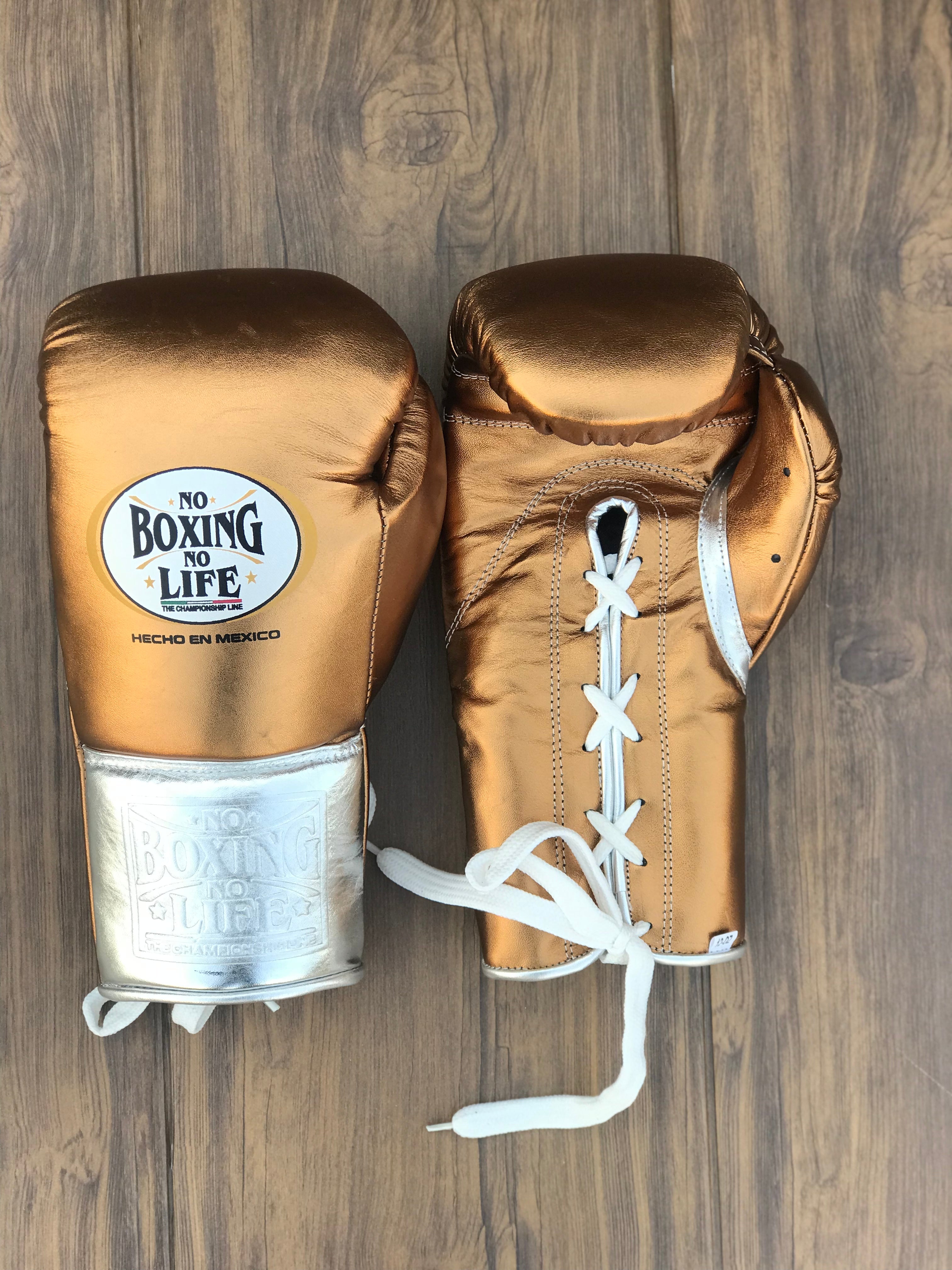 Customizable boxing glove, High Quality COPIES of Branded Gloves Copper/Silver