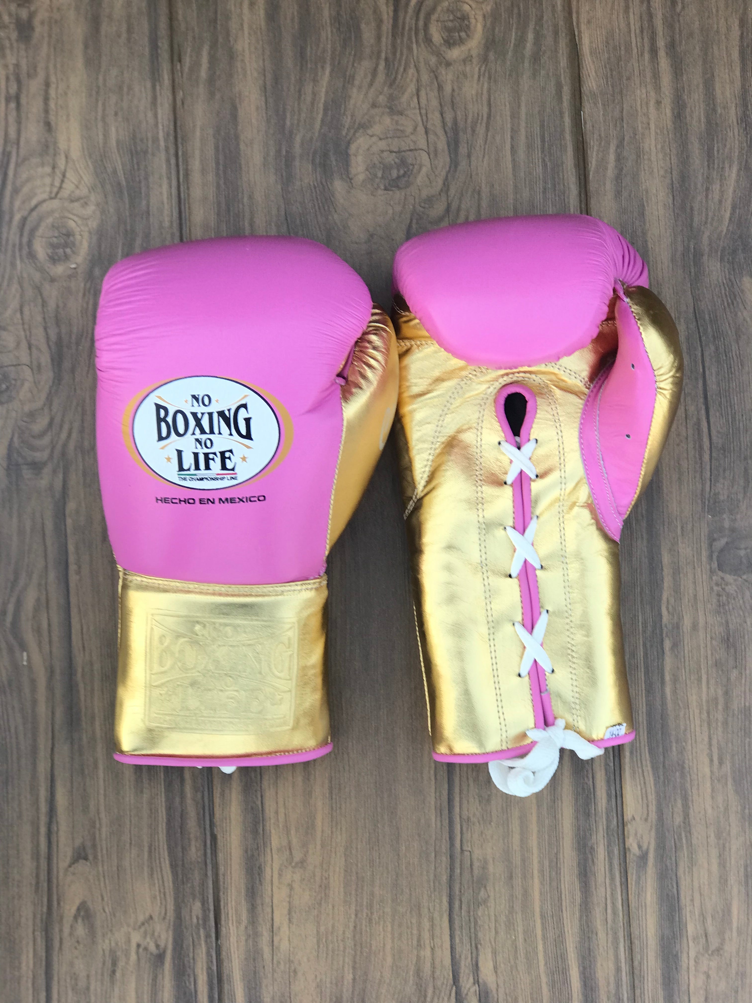Customizable boxing glove, High Quality COPIES of Branded Gloves Pink/Gold