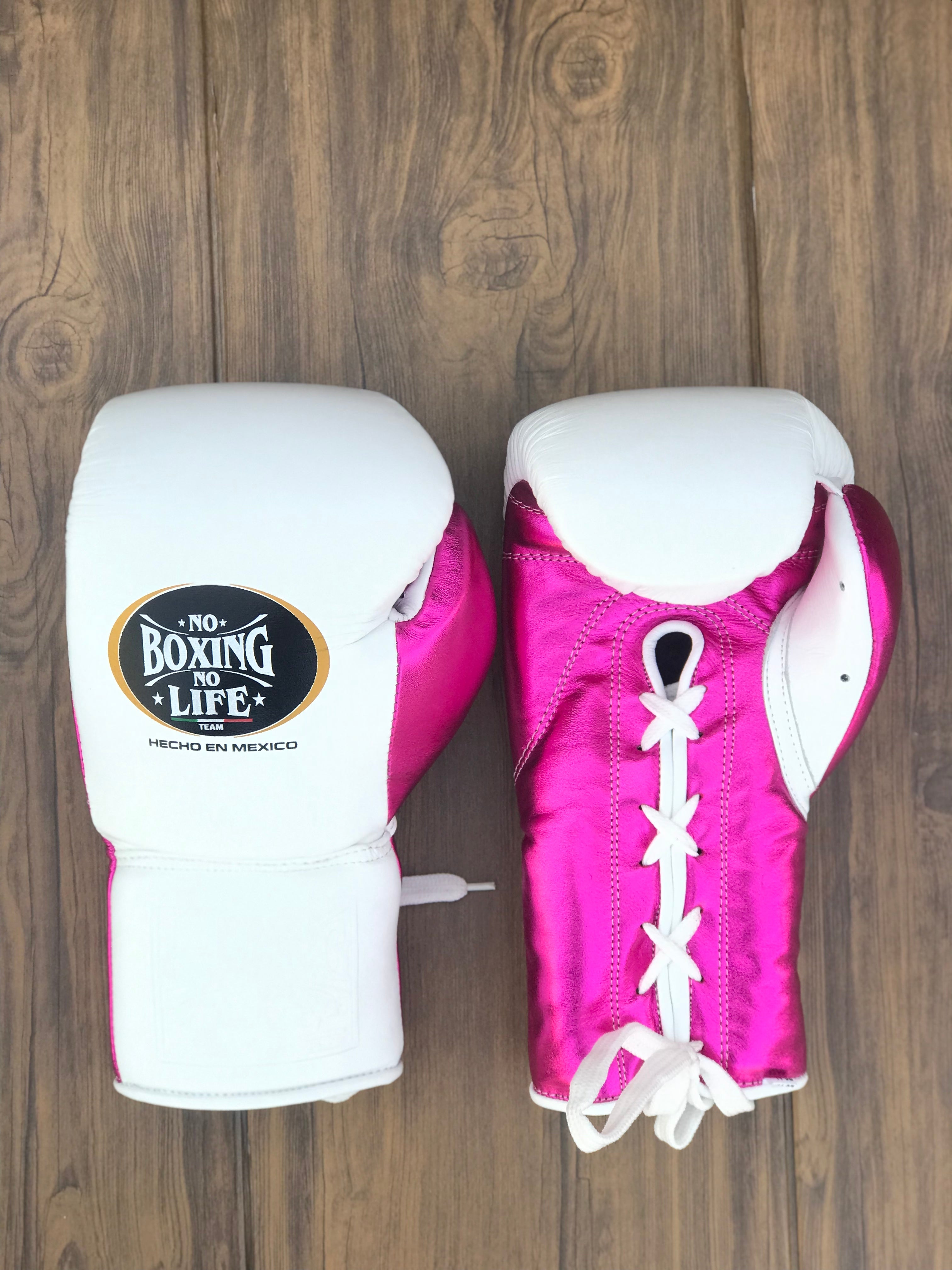 No Boxing No Life set, NBNL White/Pink Boxing set, No Boxing No Life Head Guard