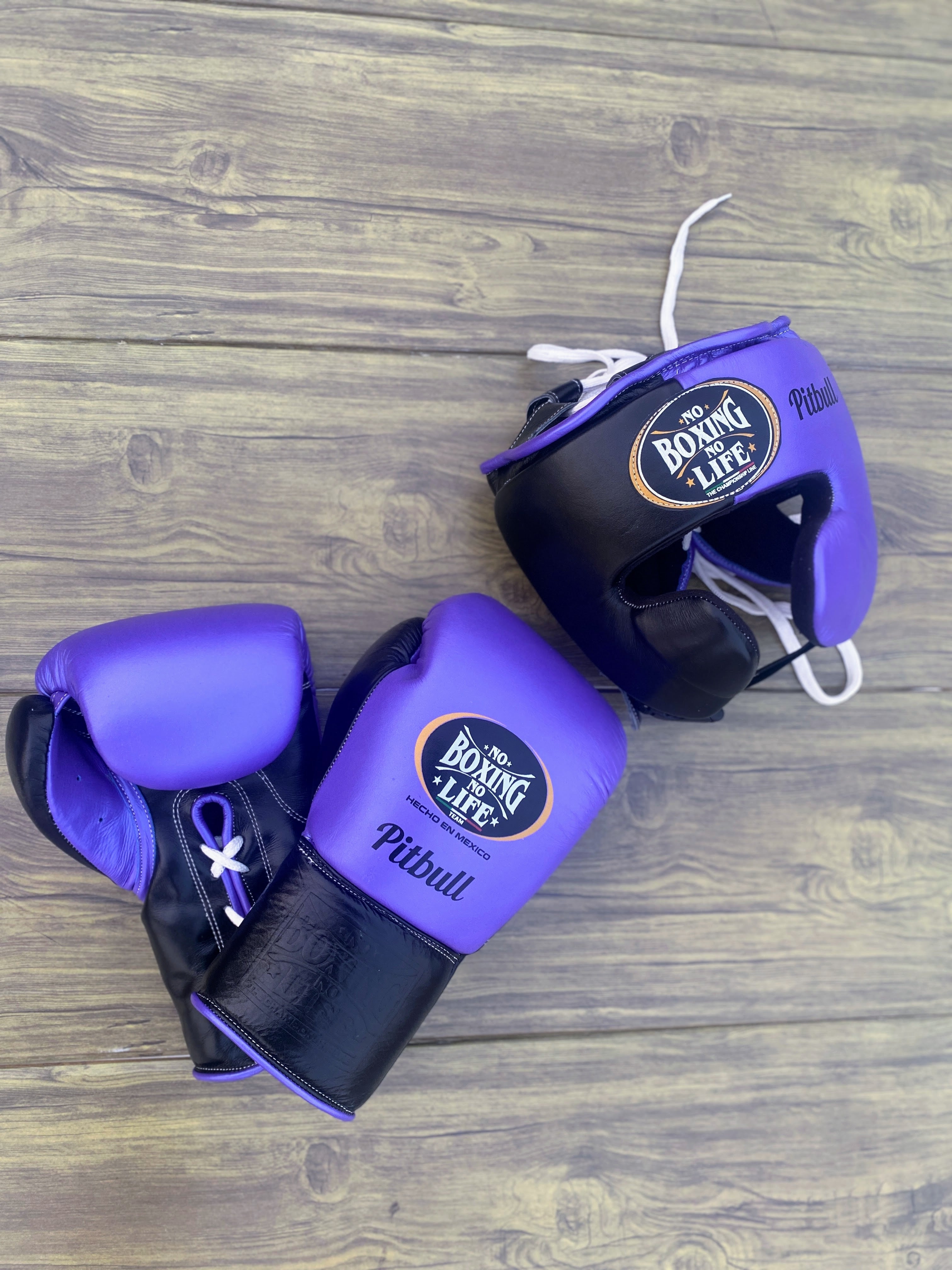 No Boxing No Life set, NBNL Purple/Black Boxing set, No Boxing No Life Head Guard