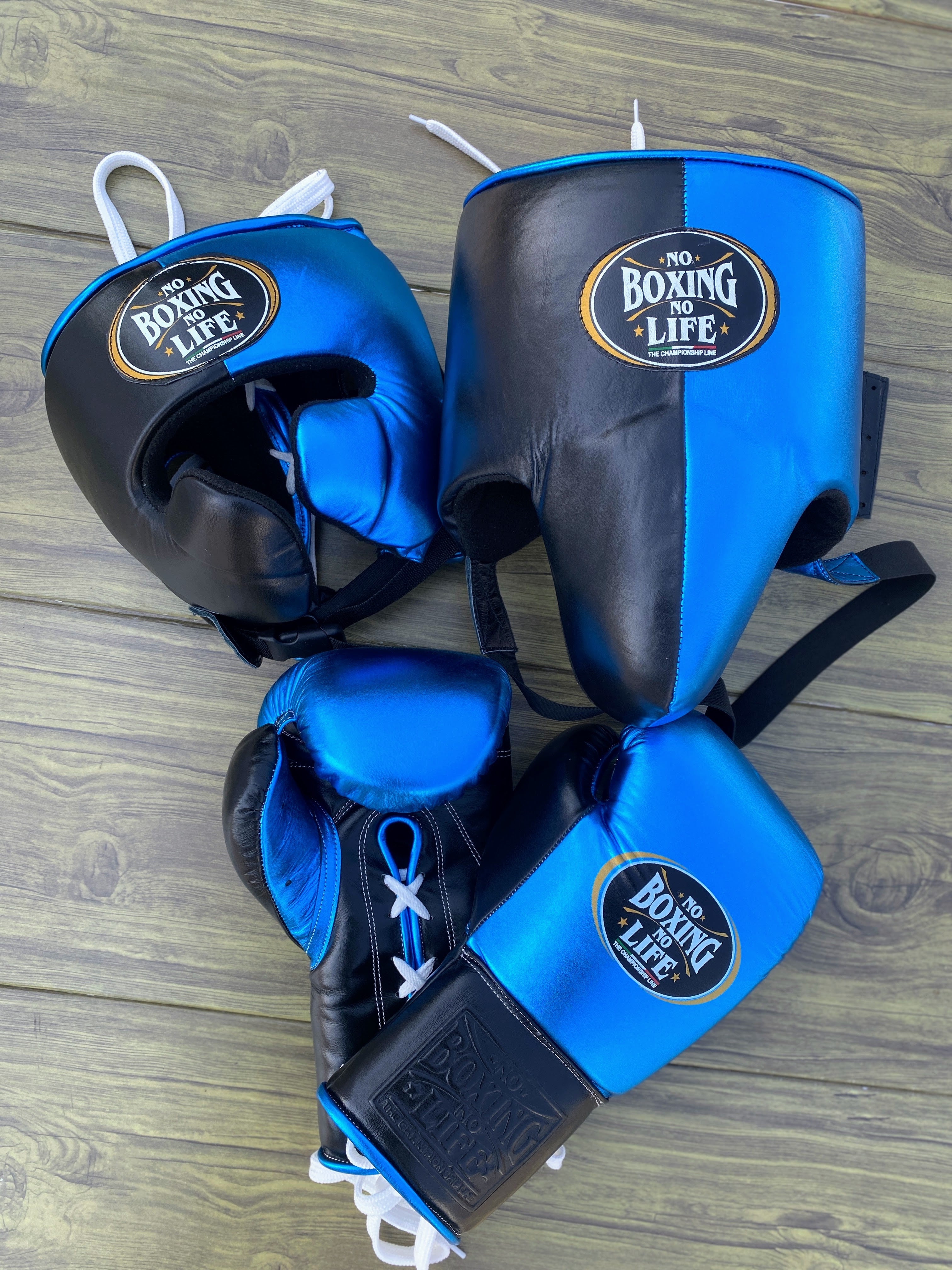 No Boxing No Life set, NBNL Blue/Black Boxing set, No Boxing No Life Head Guard