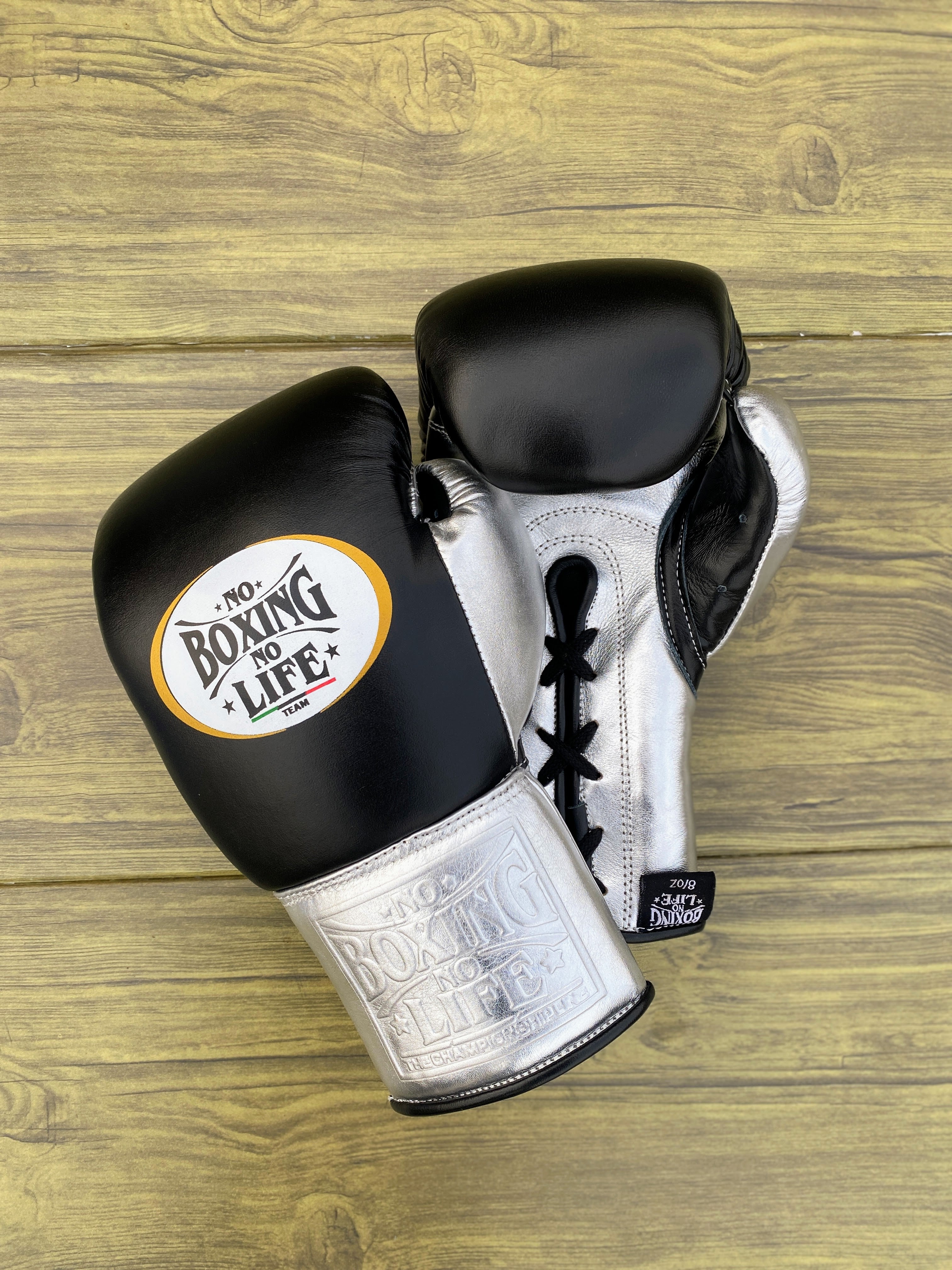 Customizable boxing glove, High Quality COPIES of Branded Gloves Black/Silver