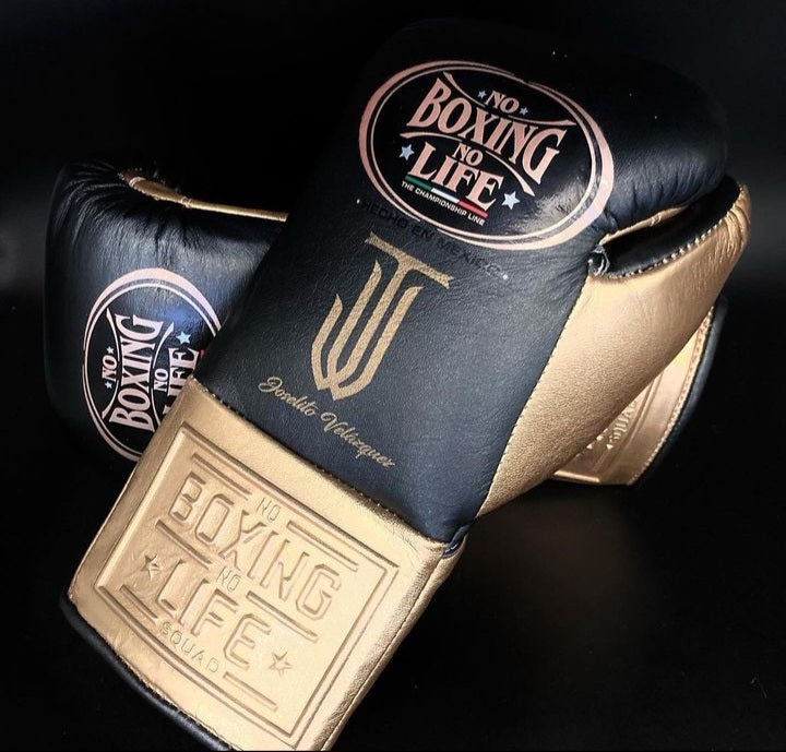 Customizable boxing glove, High Quality COPIES of Branded Gloves Black/Gold